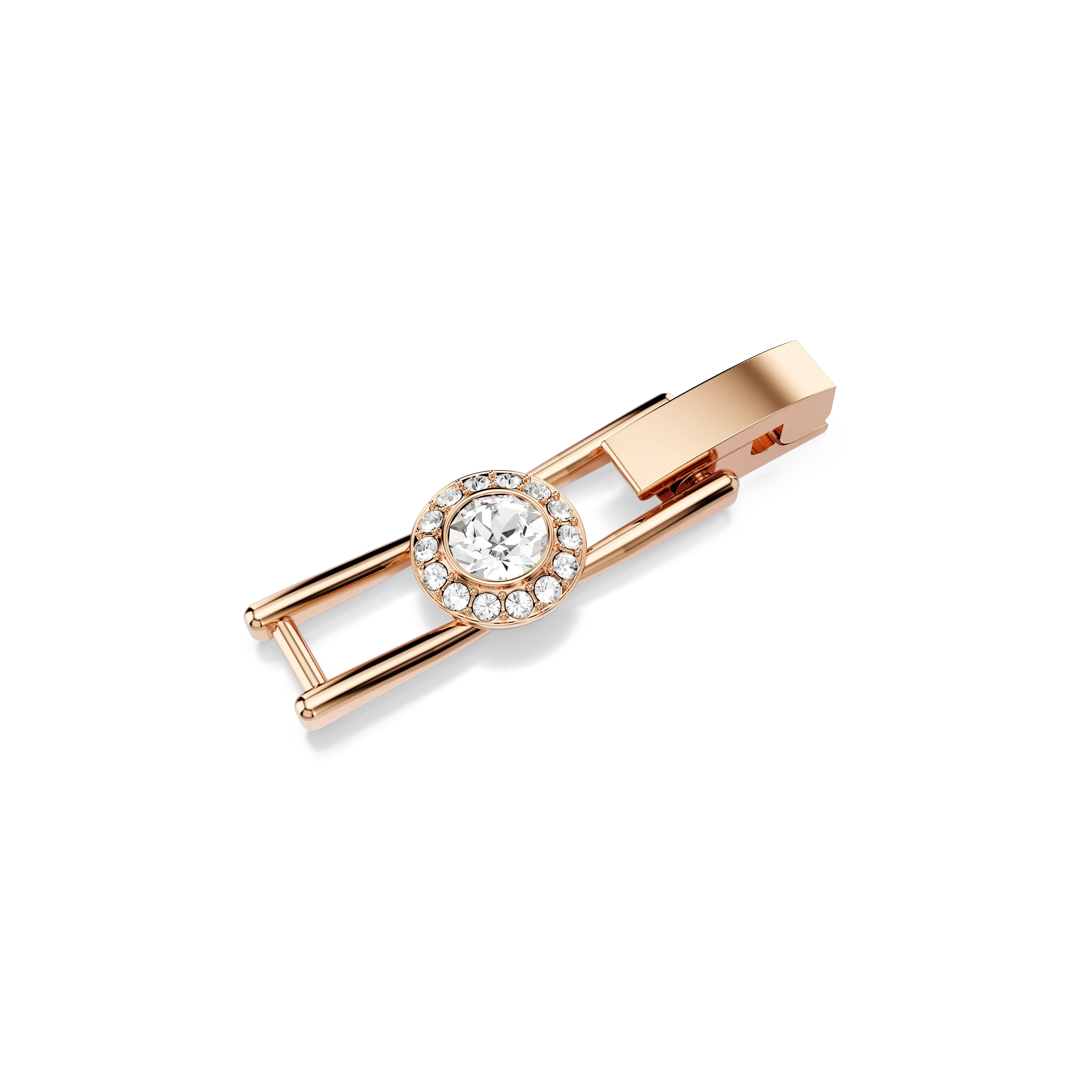 Angelic extender Round cut/White/Rose gold-tone plated