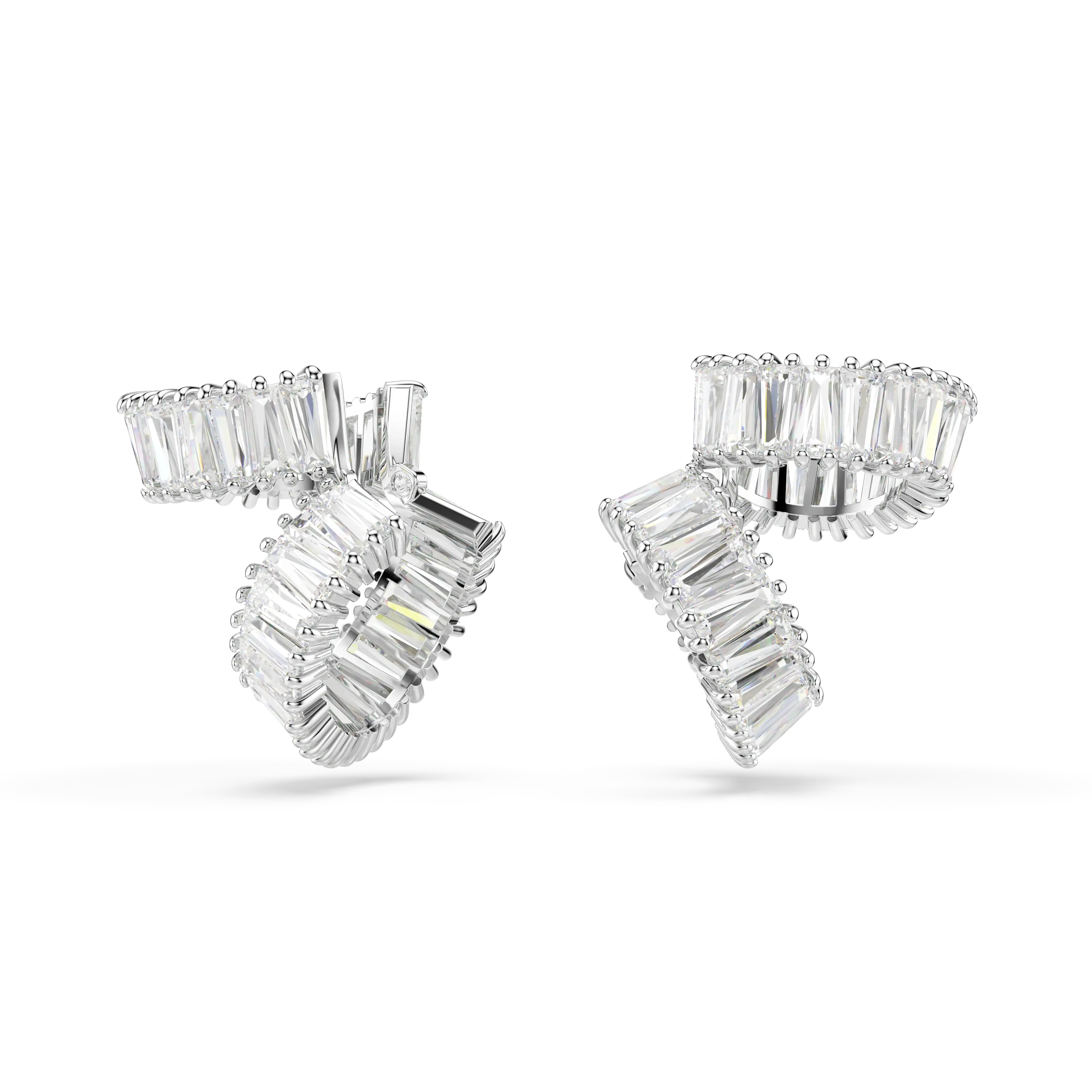 Ariana Grande x Swarovski ear cuffs Baguette cut/White/Rhodium plated