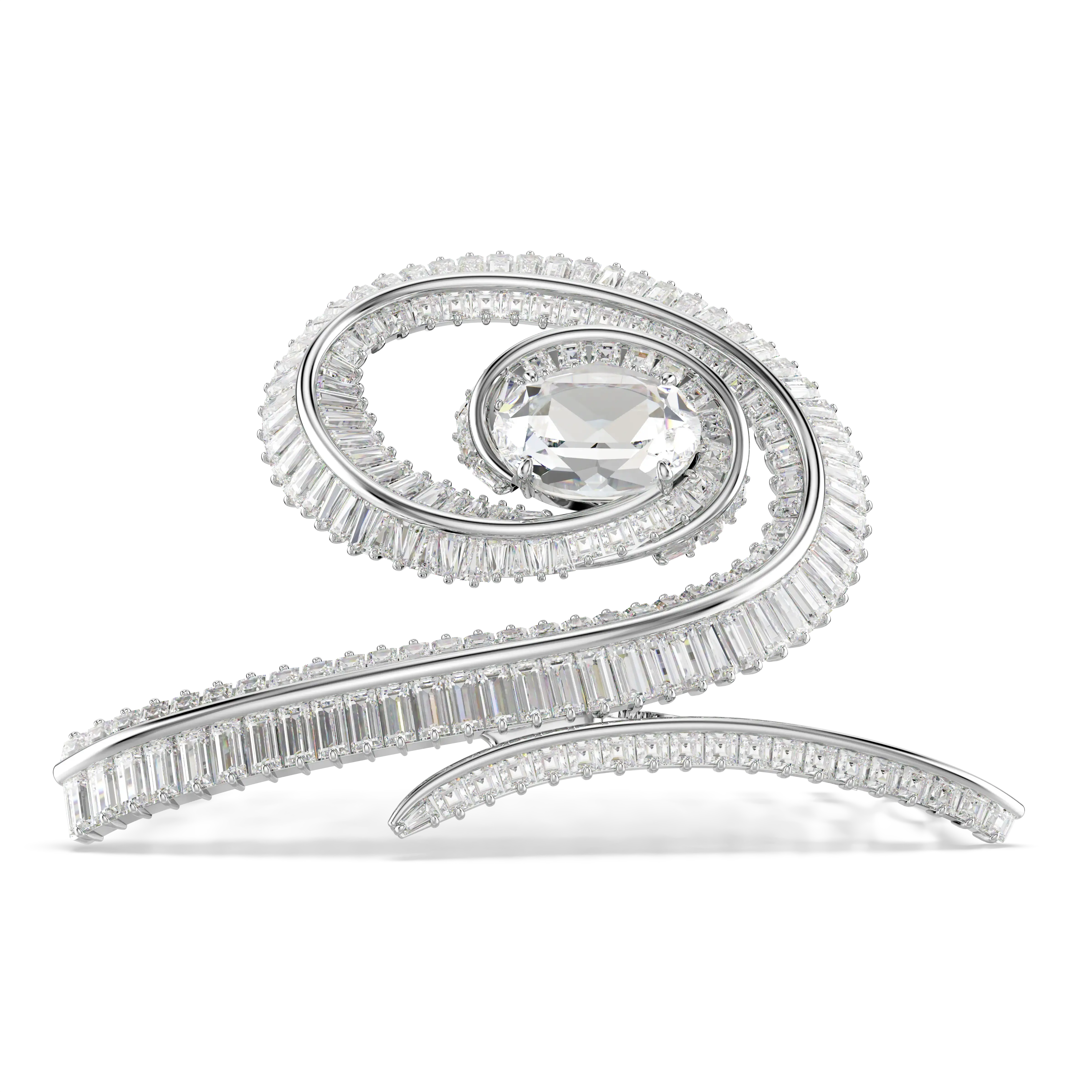 Ariana Grande x Swarovski hair clip Crystal pearl/Baguette cut/White/Rhodium plated