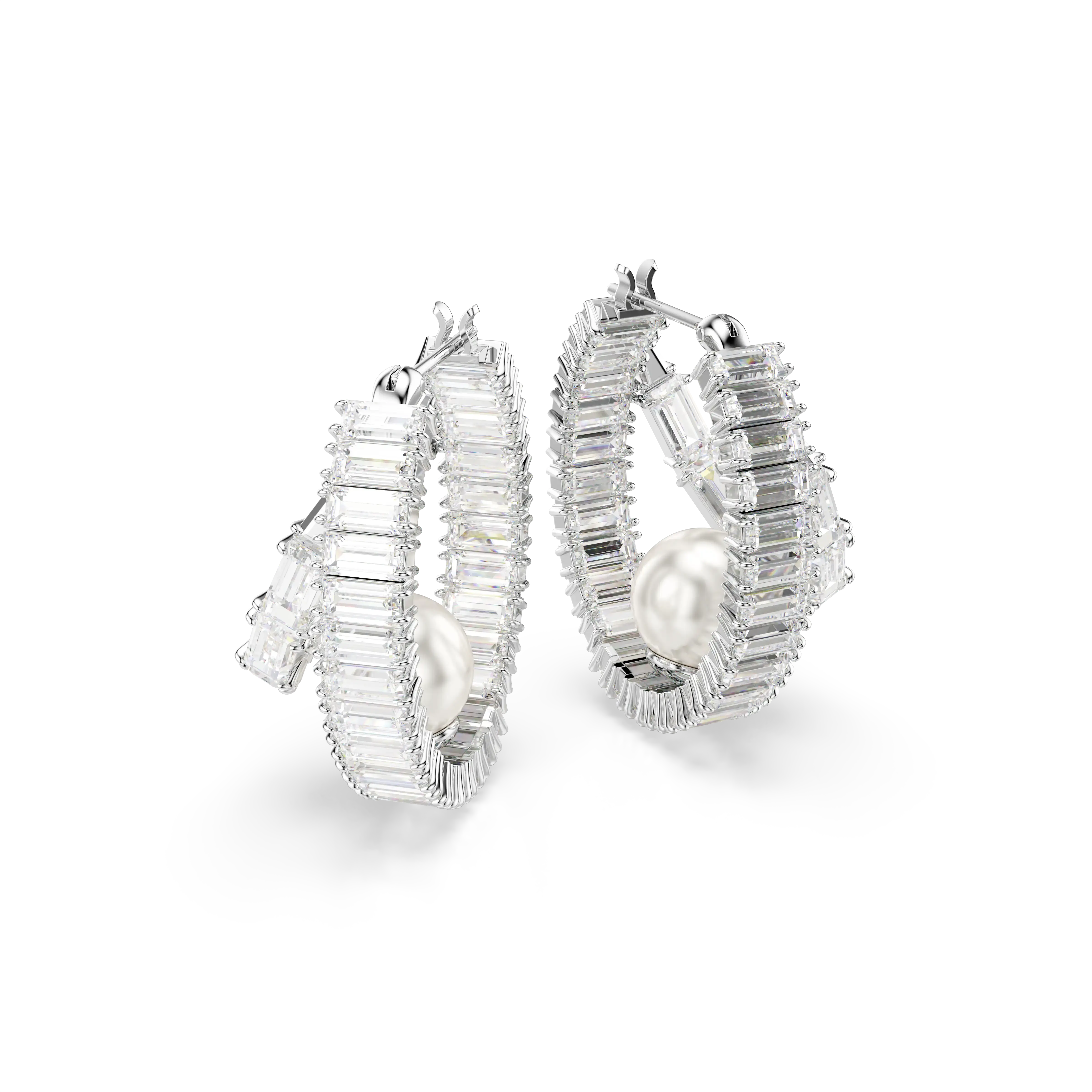 ariana-grande-x-swarovski-hoop-earrings-crystal-pearl-baguette-cut-white-rhodium-plated-swarovski-5720868-3.webp