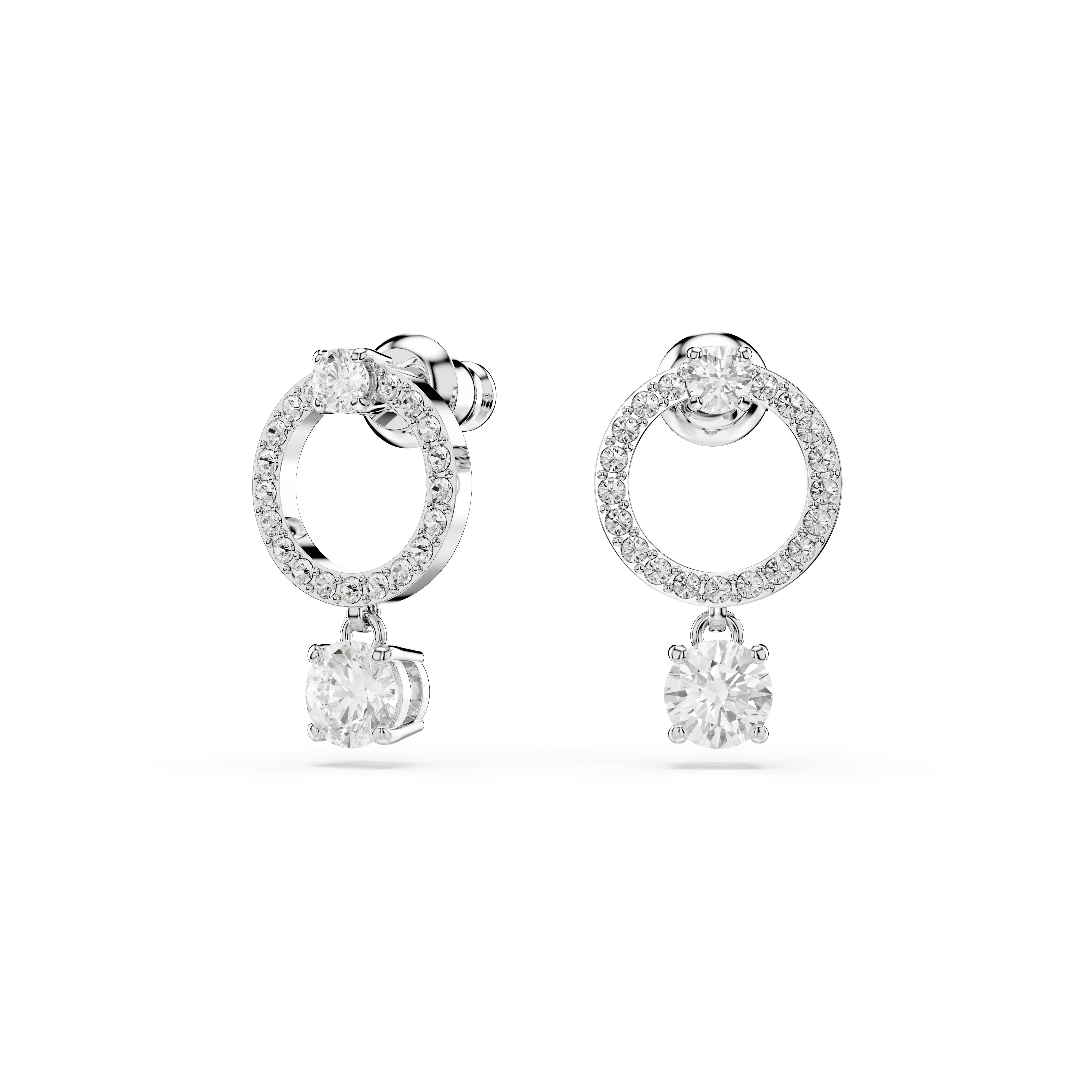 attract-hoop-earrings-round-cut-white-rhodium-plated-swarovski-5563278-2.webp