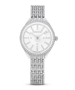 Attract watch Swiss Made/Full pavé/Crystal bracelet/Silver tone/Stainless steel