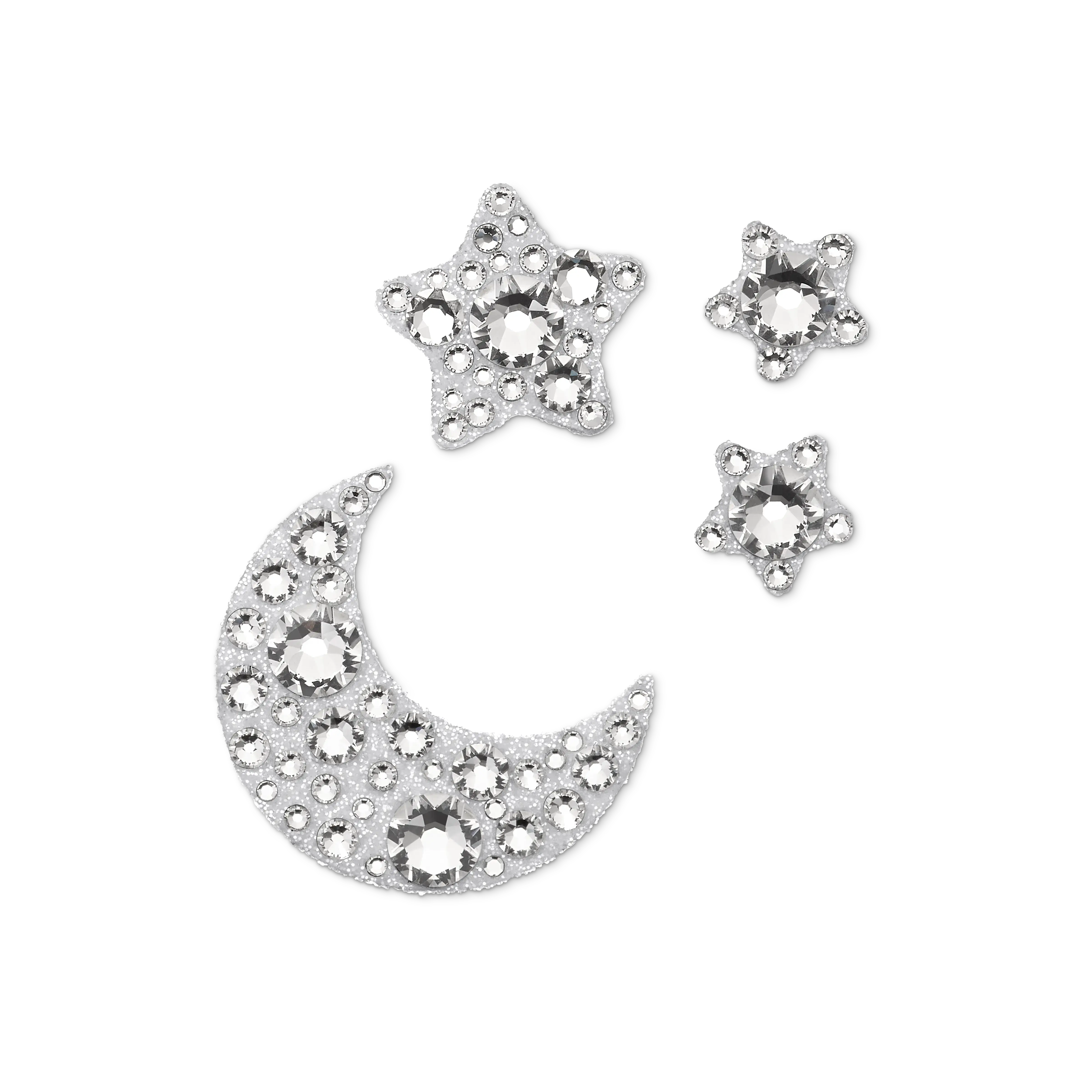 Body jewel Set (4)/Moon and star/White