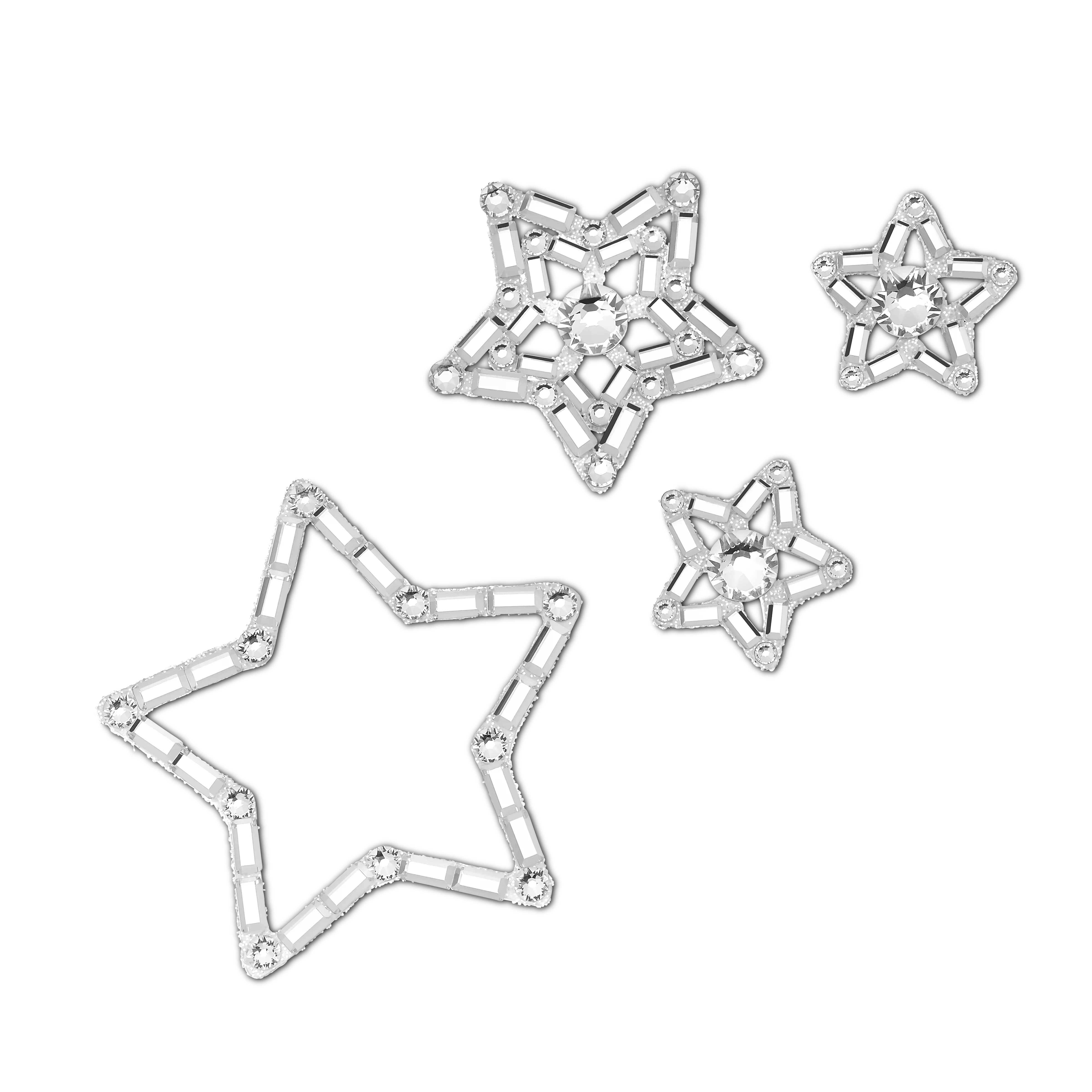 Body jewel Set (4)/Star/White