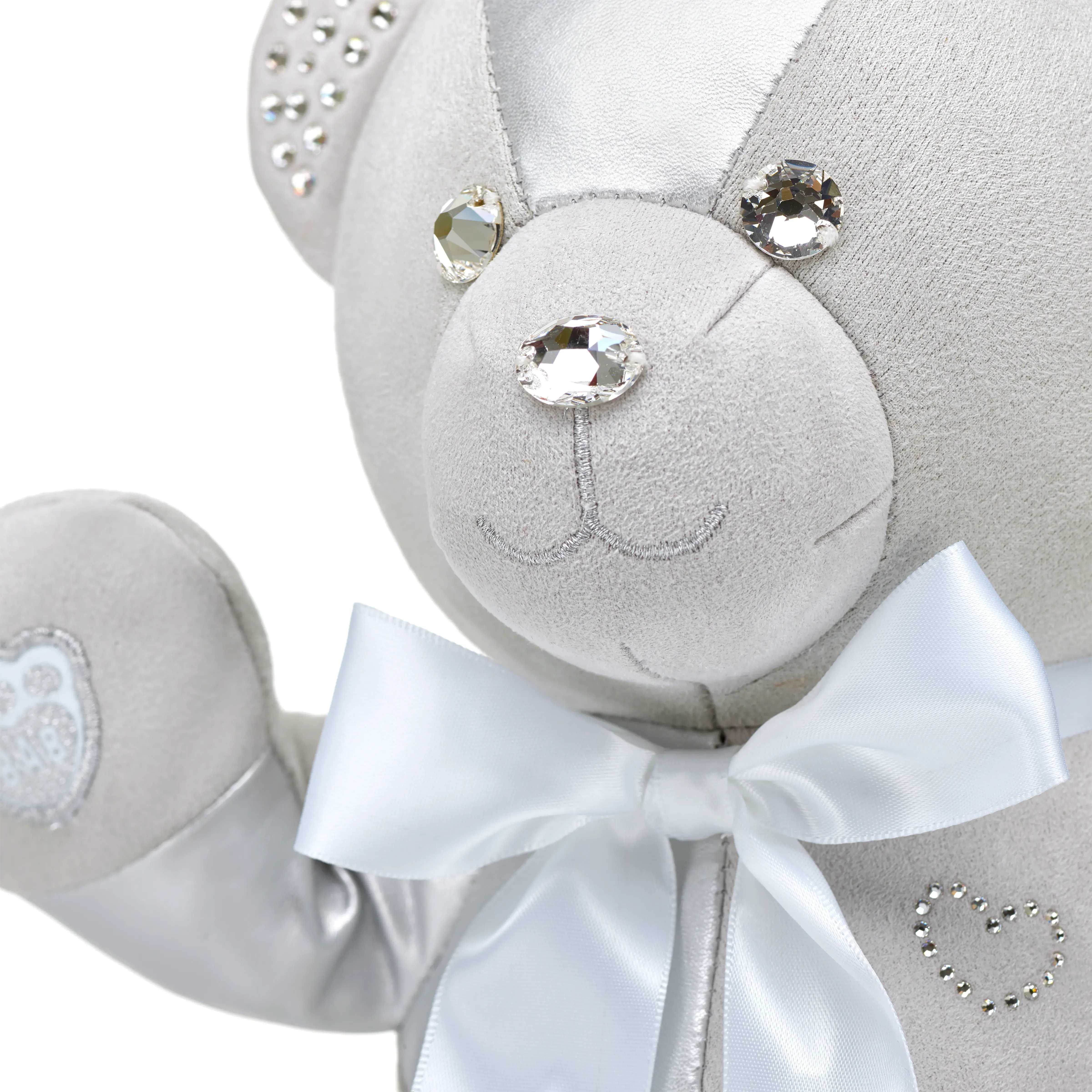Build-A-Bear Birthstone Bear Collectible featuring Swarovski® crystals/Teddy bear/April/Silver tone