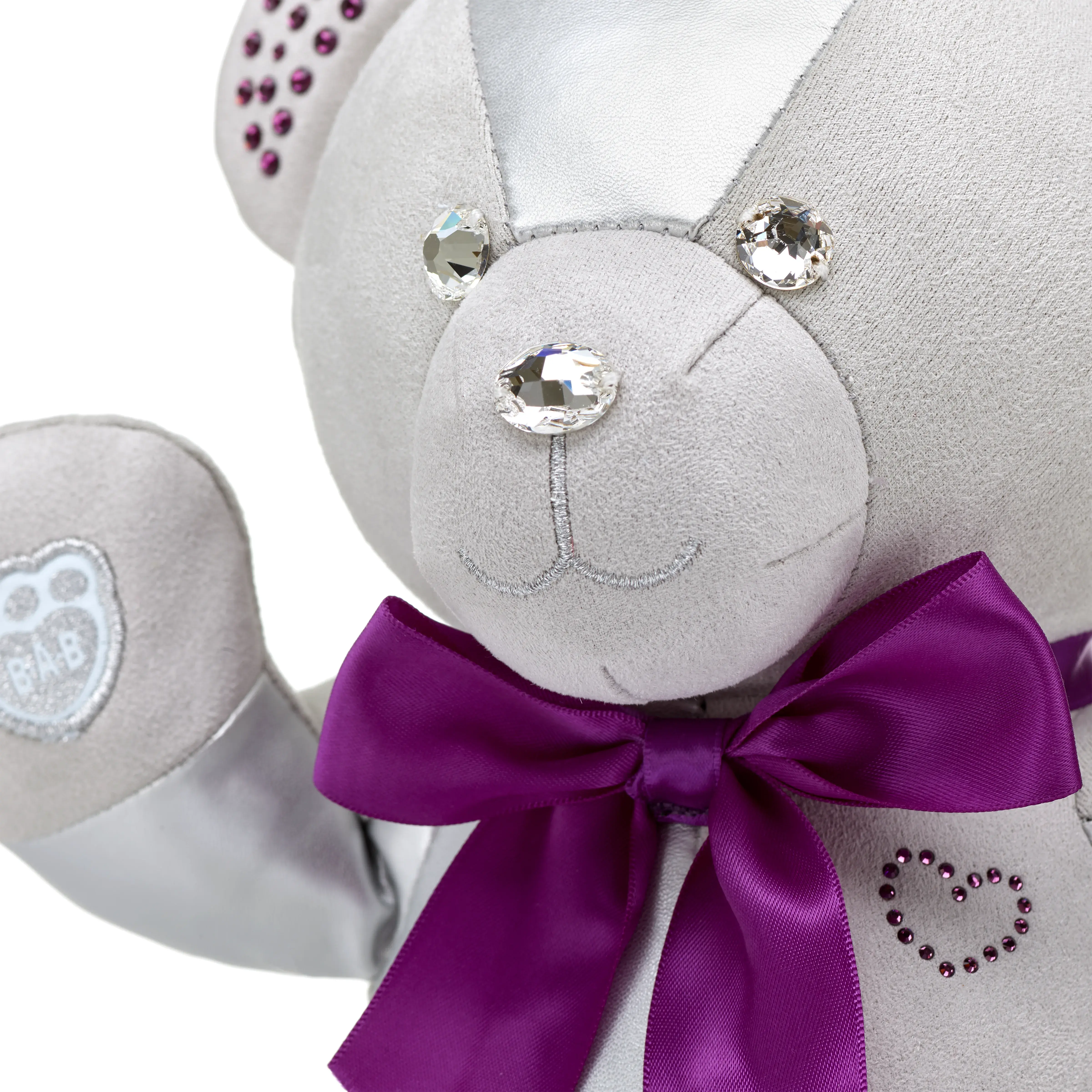 Build-A-Bear Birthstone Bear Collectible Featuring Swarovski® crystals/Teddy bear/February/Purple