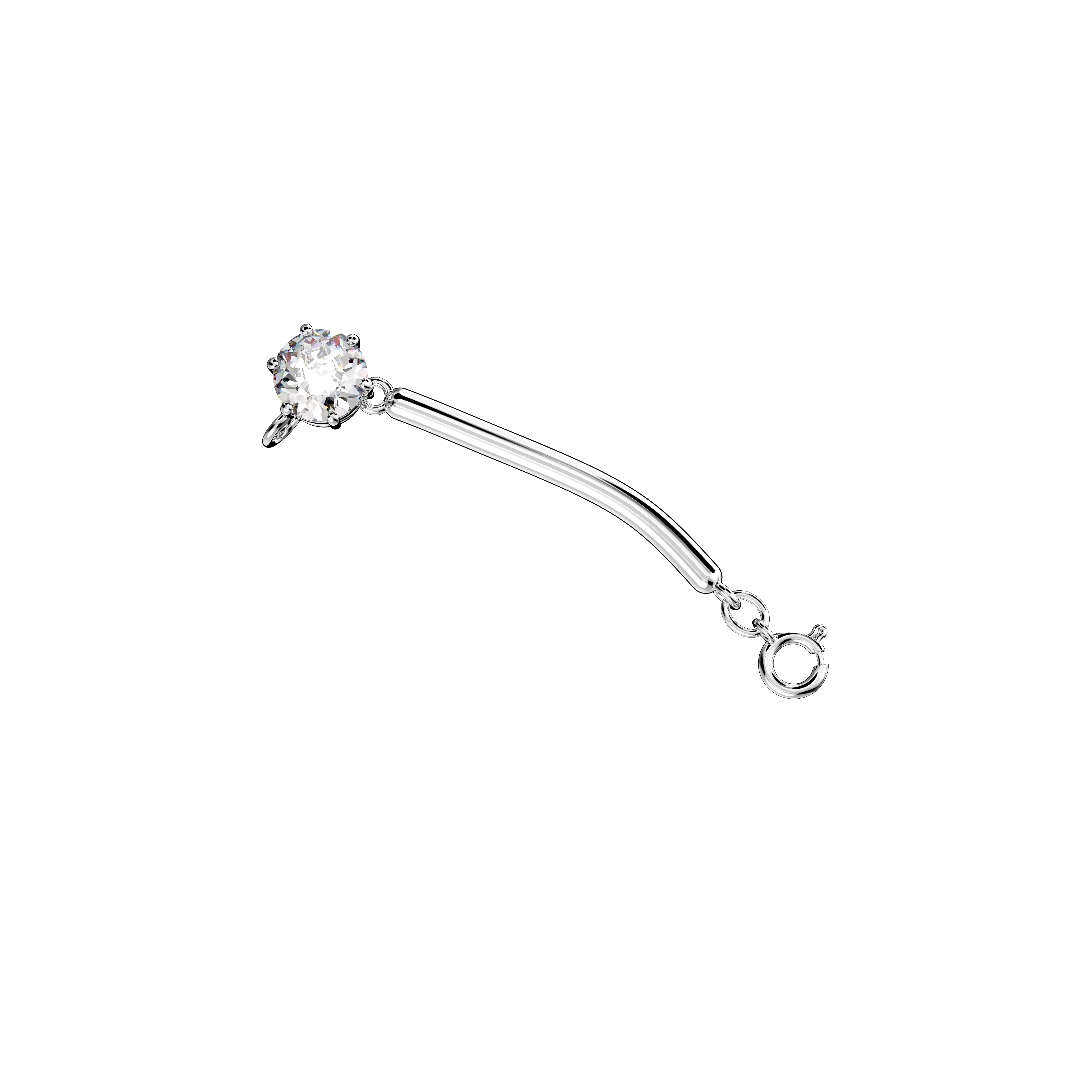 Constella extender Round cut/White/Rhodium plated
