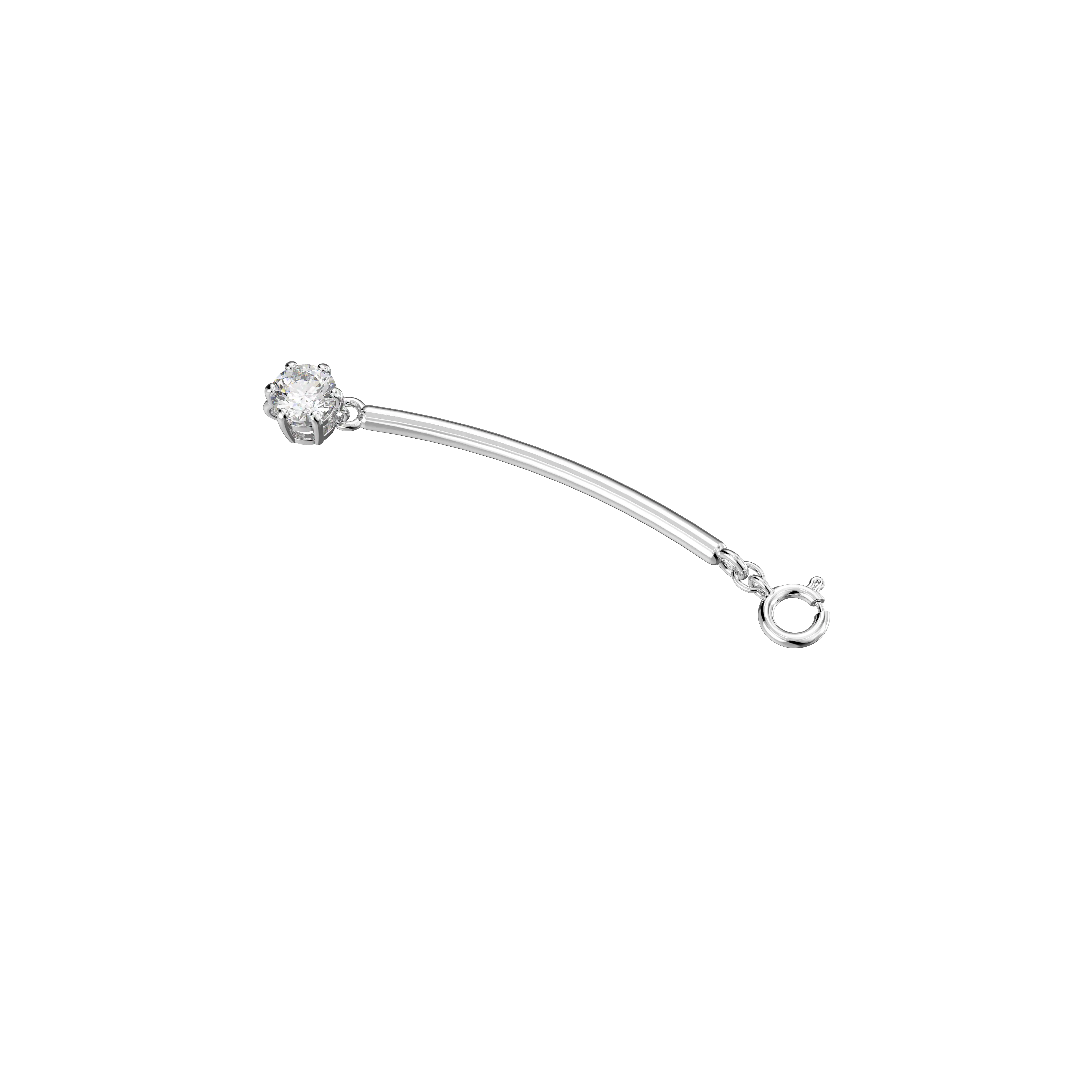 Constella extender Round cut/White/Rhodium plated