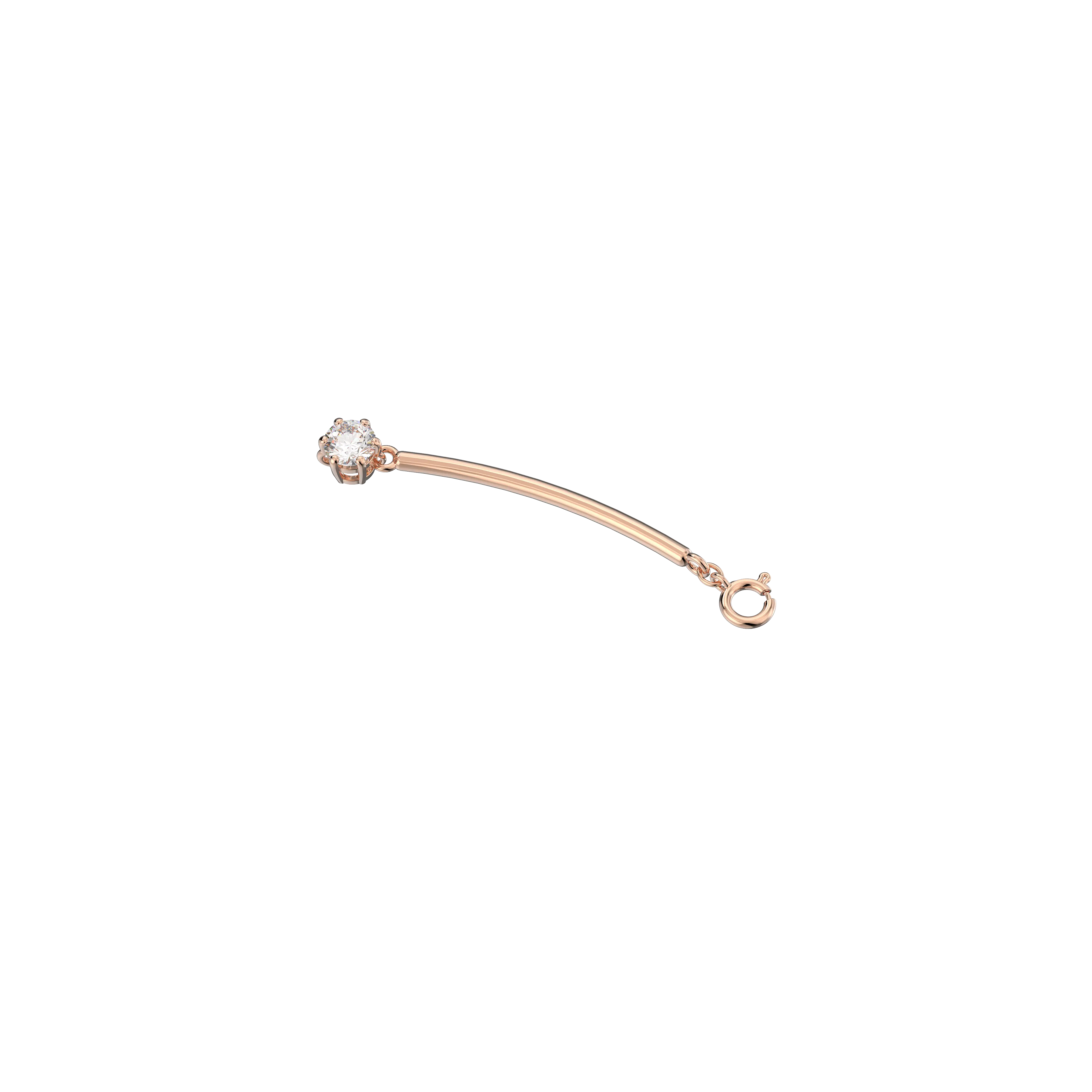 Constella extender Round cut/White/Rose gold-tone plated