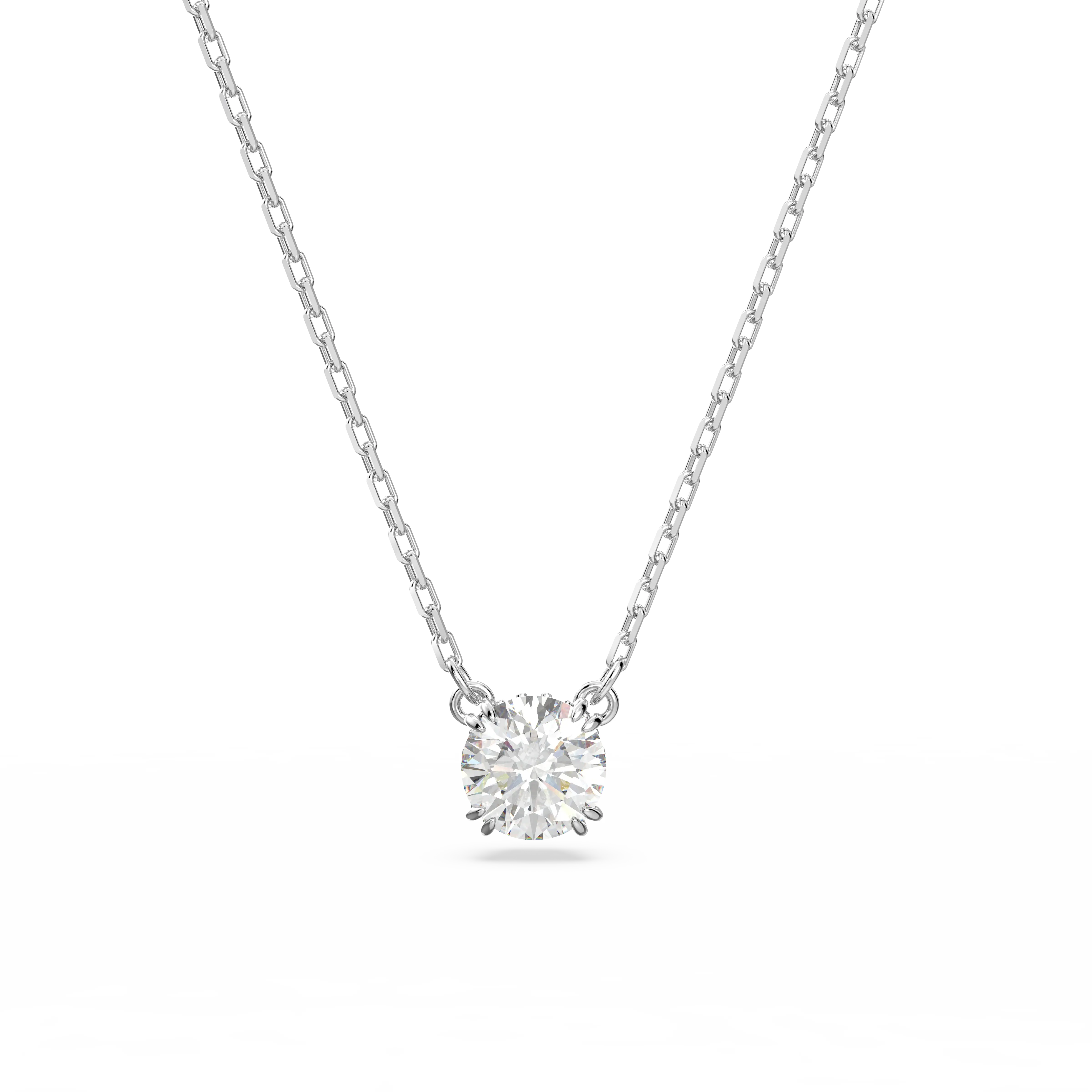 Constella pendant Round cut/White/Rhodium plated