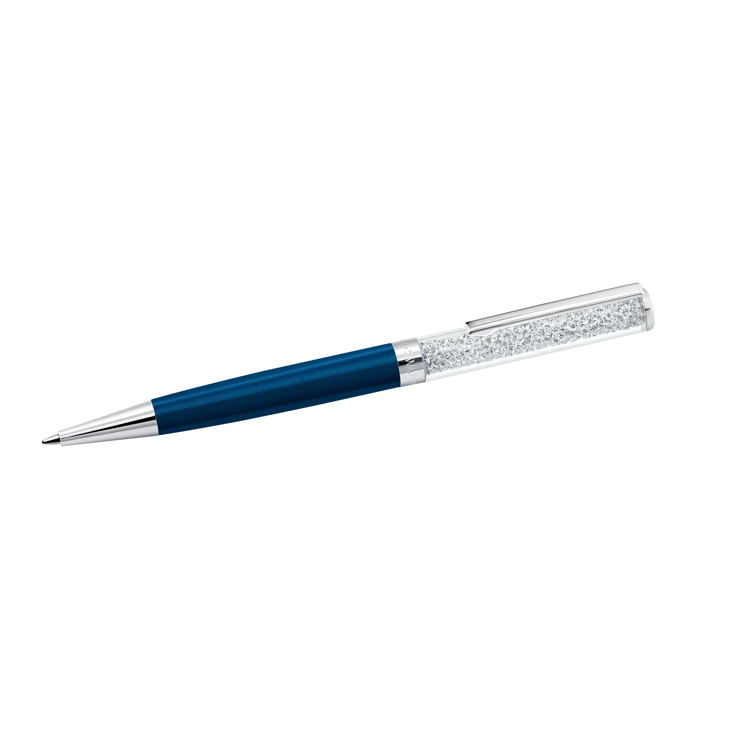 Crystalline ballpoint pen Blue/Blue lacquered/Chrome plated