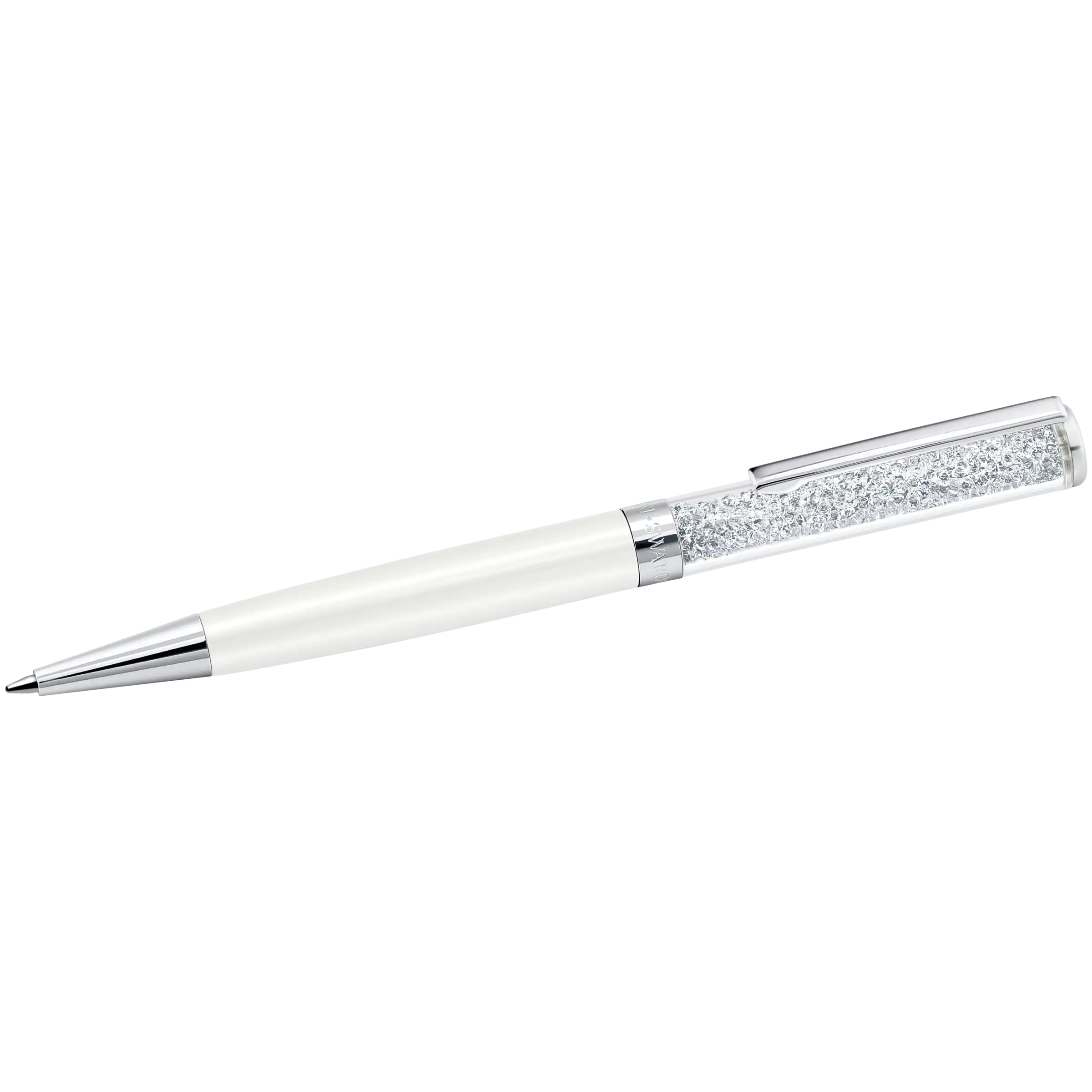 Crystalline ballpoint pen White/White lacquered/Chrome plated