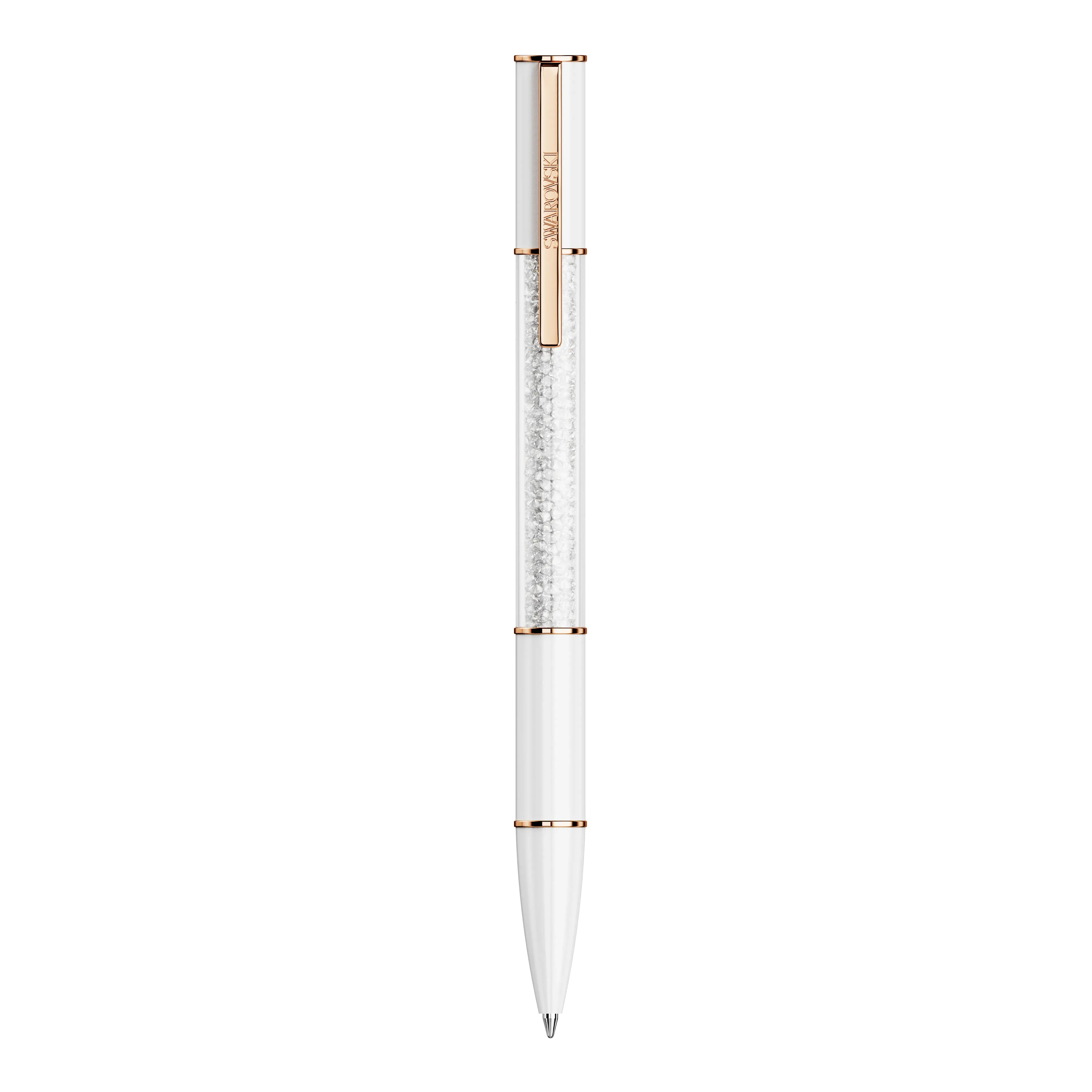 Crystalline Lustre ballpoint pen White/Rose gold-tone plated