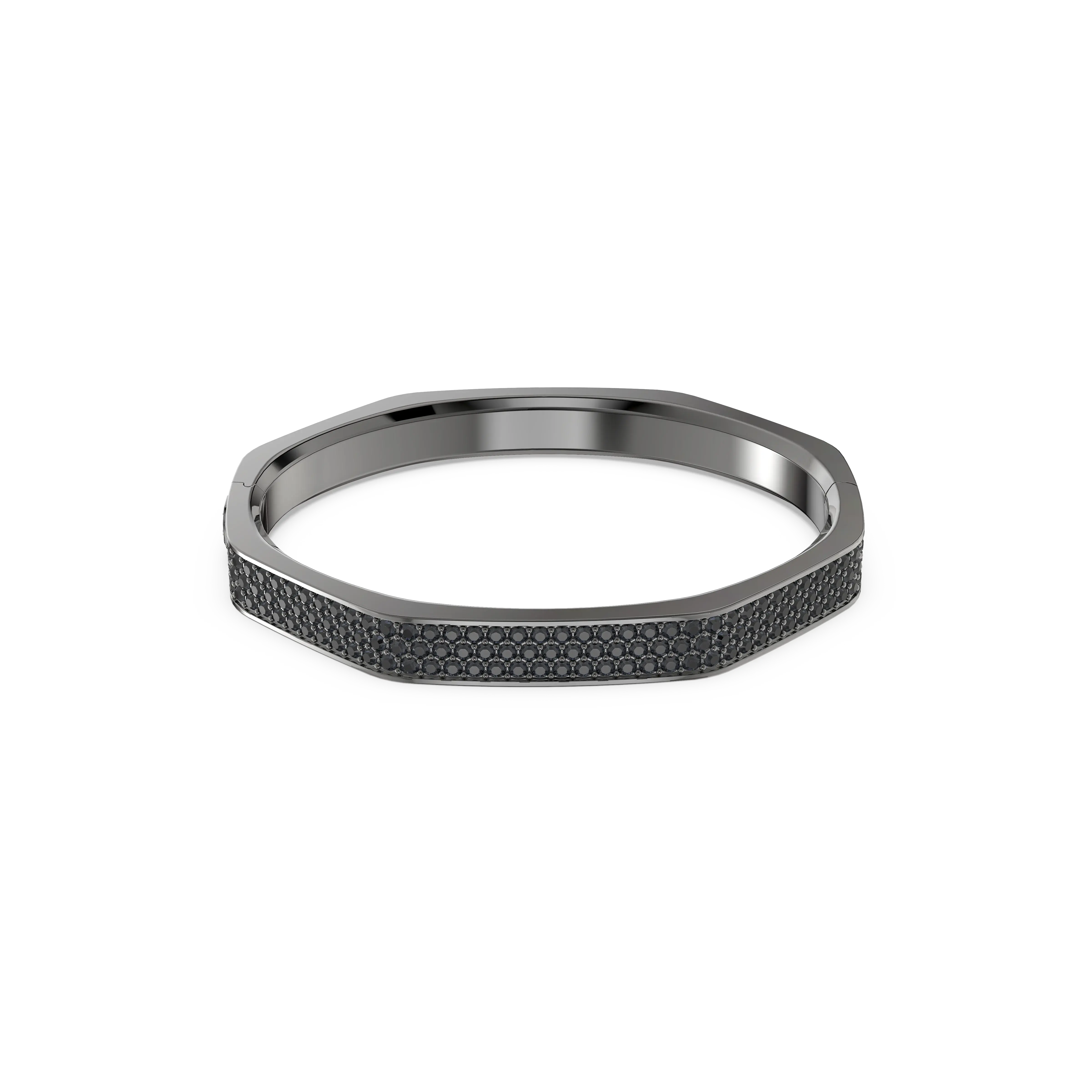Dextera bangle Octagon shape/Black/Ruthenium plated
