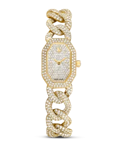 Dextera Chain watch Swiss Made/Crystal bracelet/Gold tone/Gold-tone finish