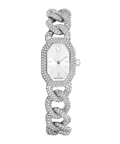 Dextera Chain watch Swiss Made/Crystal bracelet/Silver tone/Stainless Steel