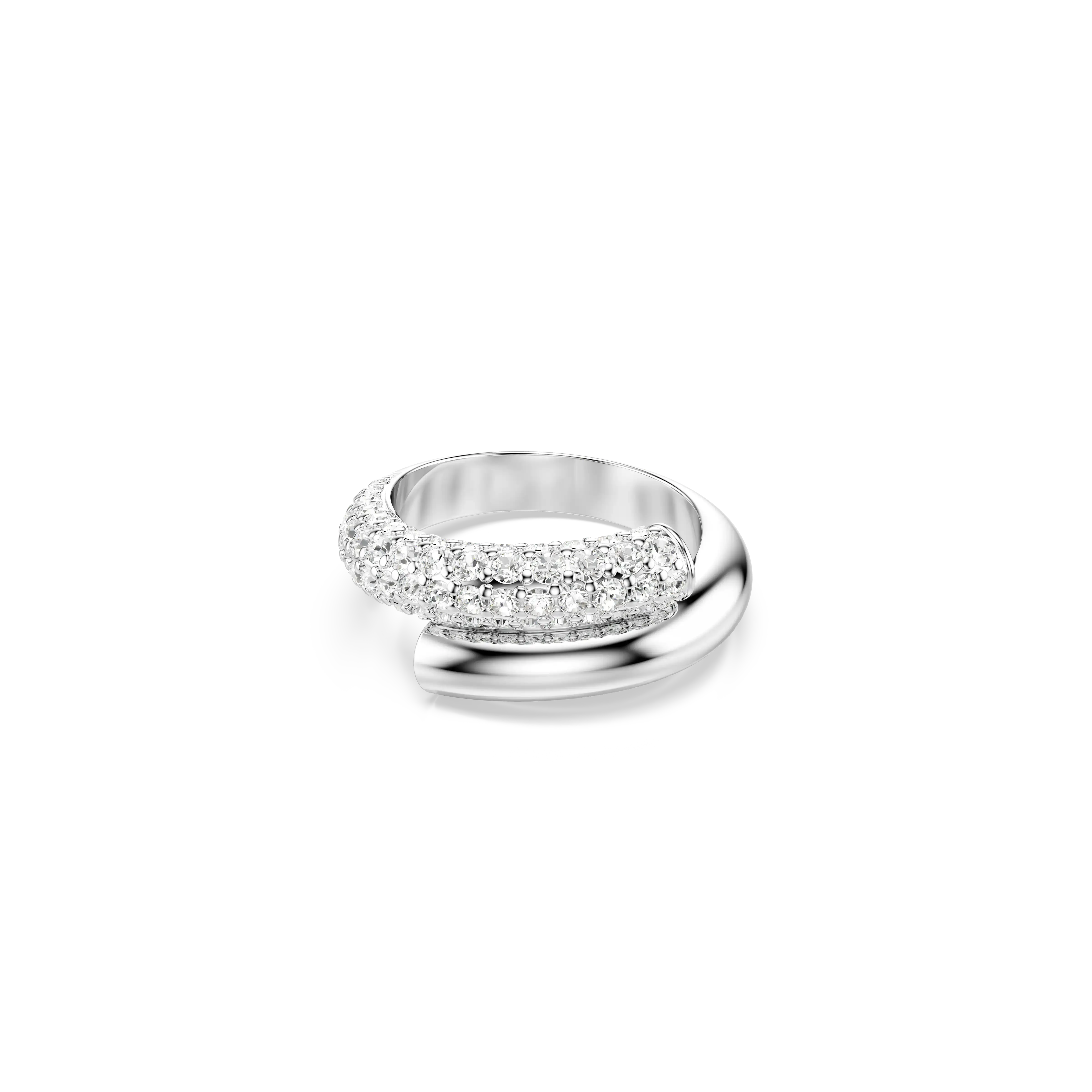 Dextera ring White/Rhodium plated