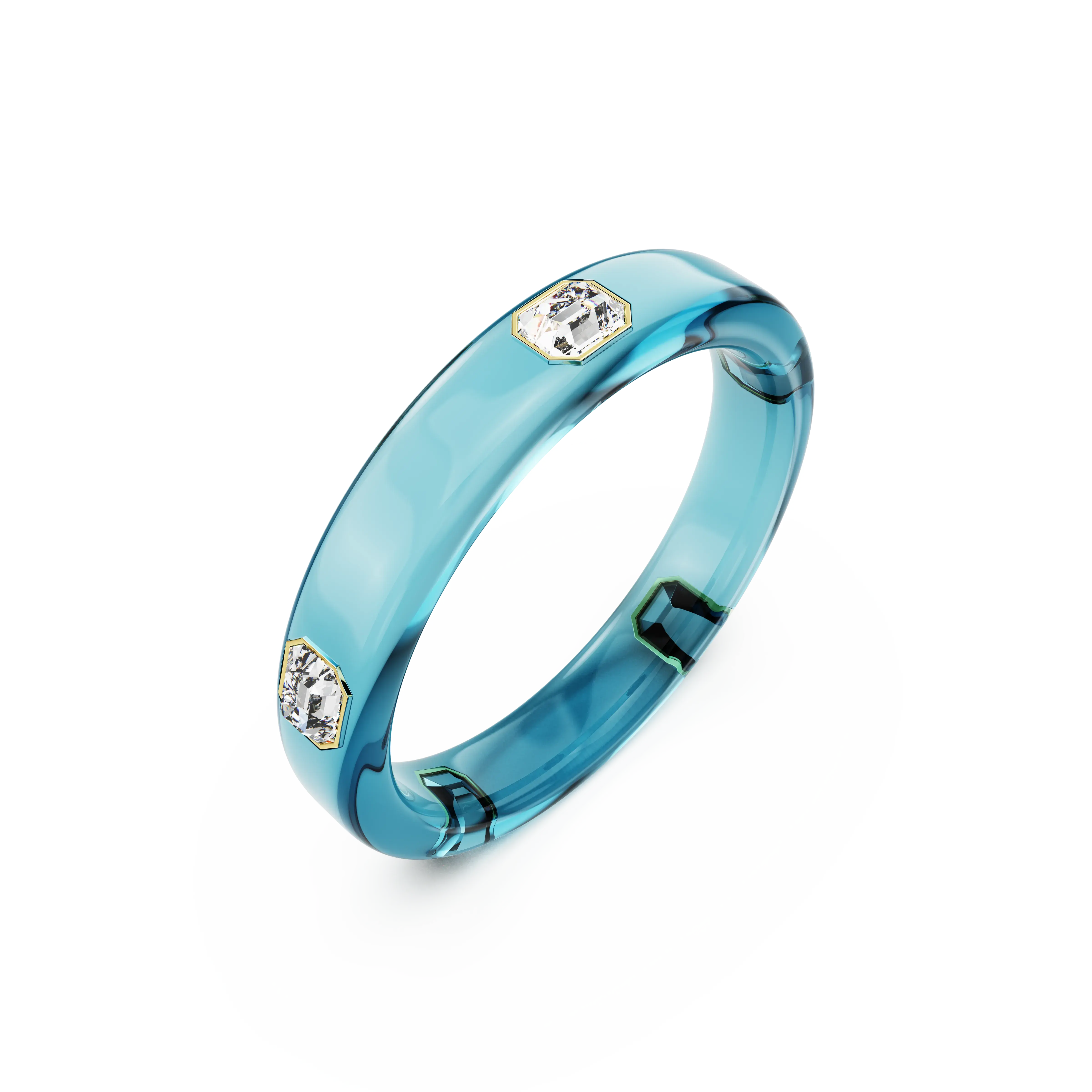 dulcis-bangle-octagon-cut-blue-gold-tone-plated-swarovski-5714389-3.webp