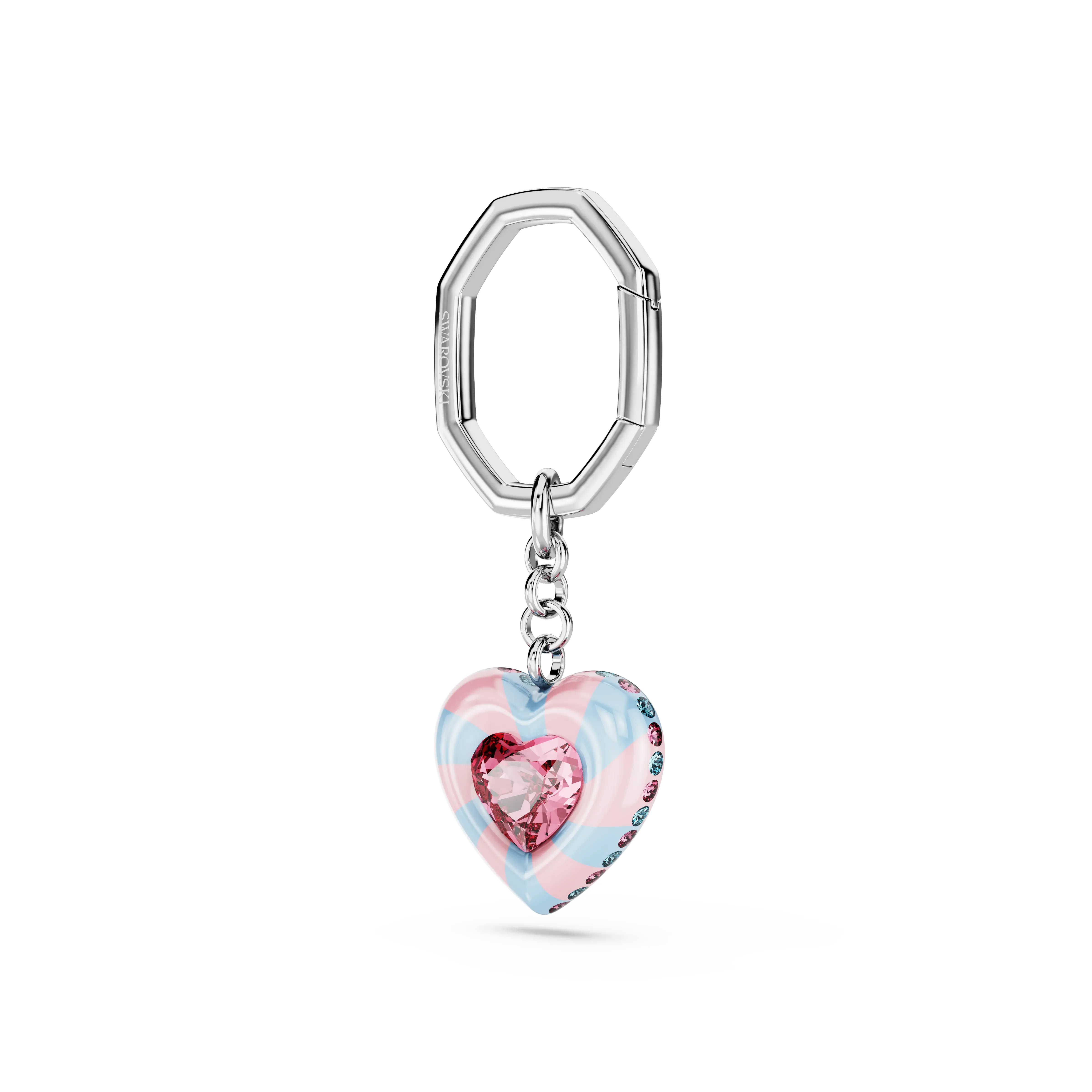 Dulcis key ring Heart cut/Heart/Multicolored/Rhodium plated