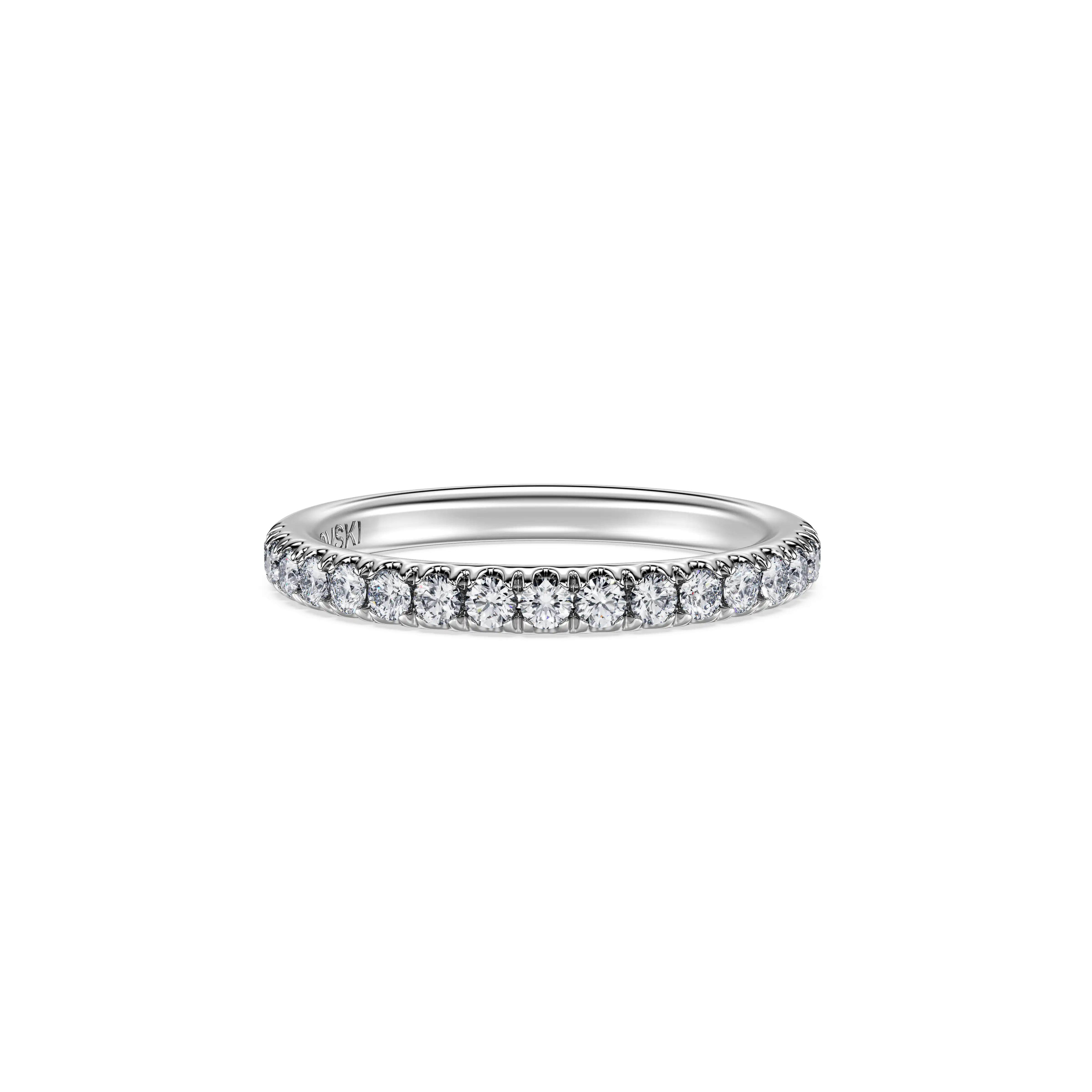 Eternity band ring Lab-grown diamonds 0.4 ct tw/Round shape/14K white gold