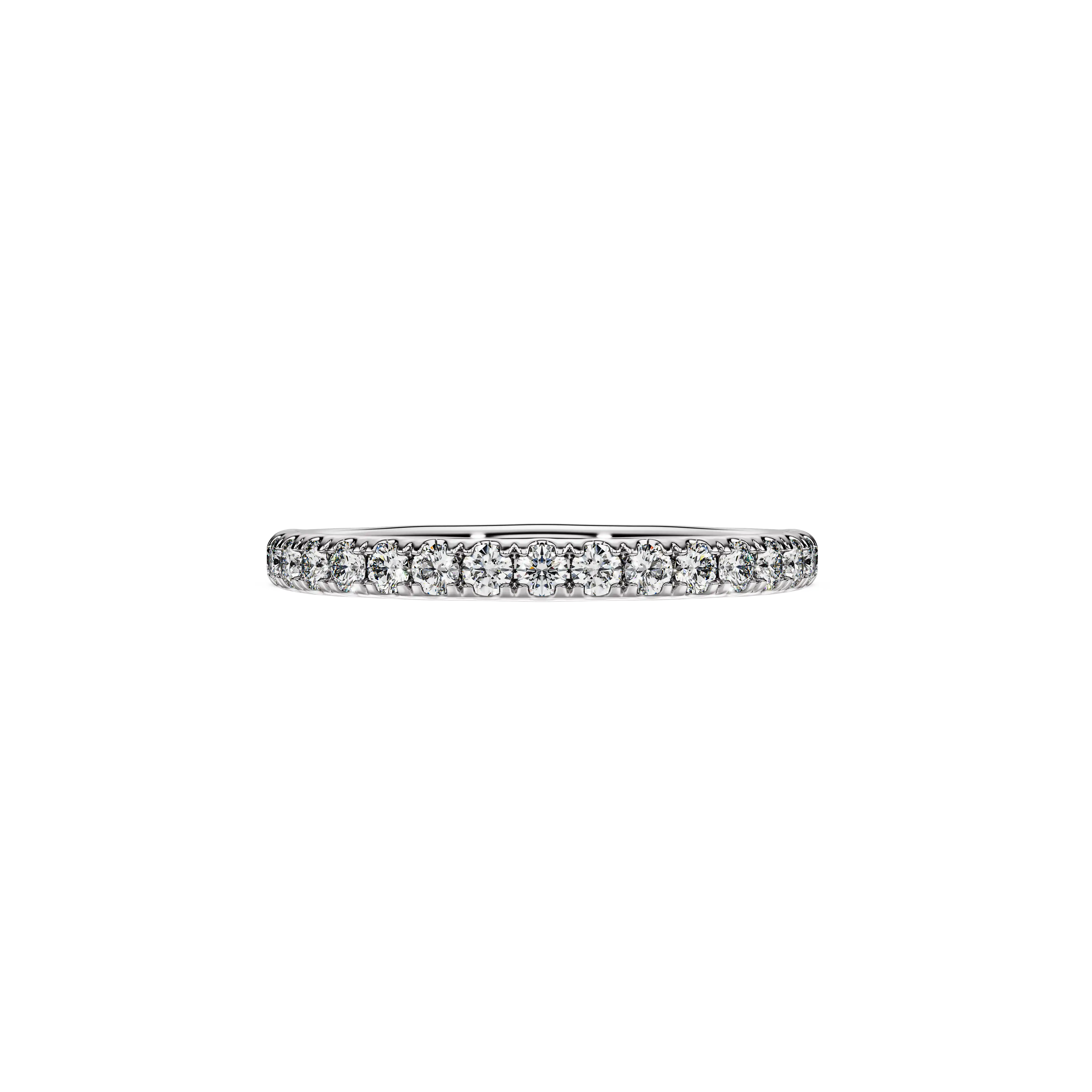 Eternity band ring Lab-grown diamonds 0.43 ct tw/Round shape/Sterling silver