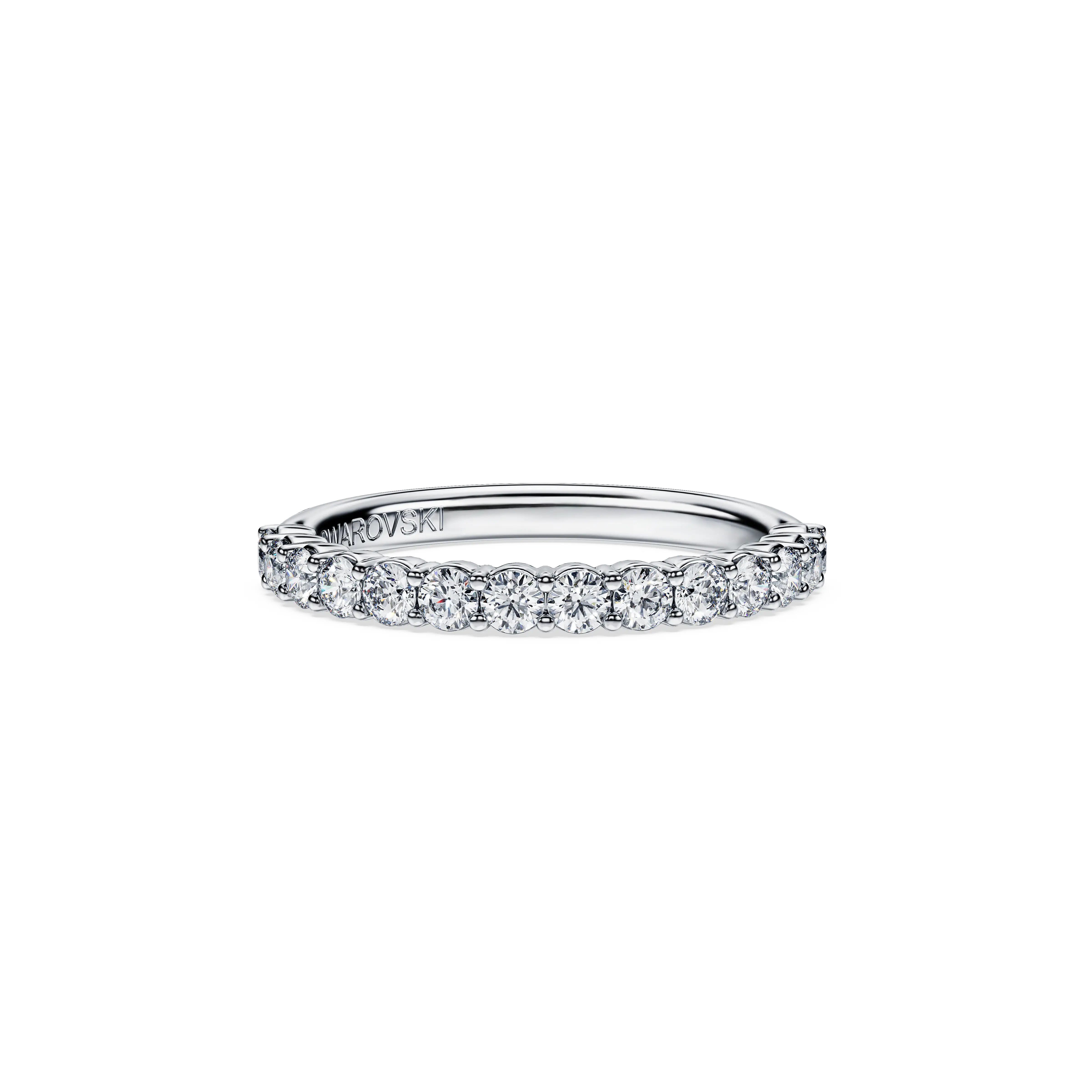 Eternity band ring Lab-grown diamonds 0.5 ct tw/Round shape/14K white gold