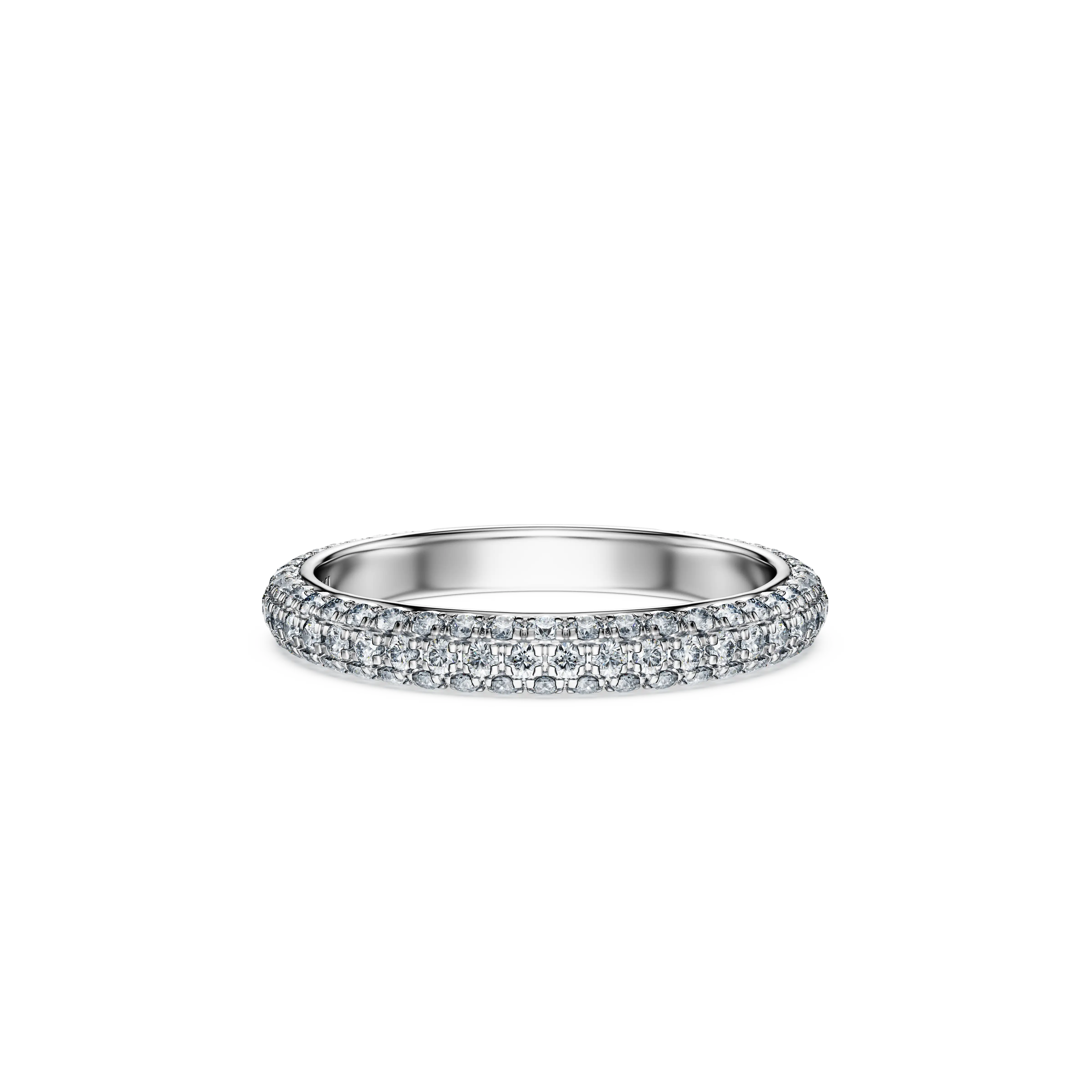 Eternity band ring Lab-grown diamonds 0.75 ct tw/Round shape/14K white gold