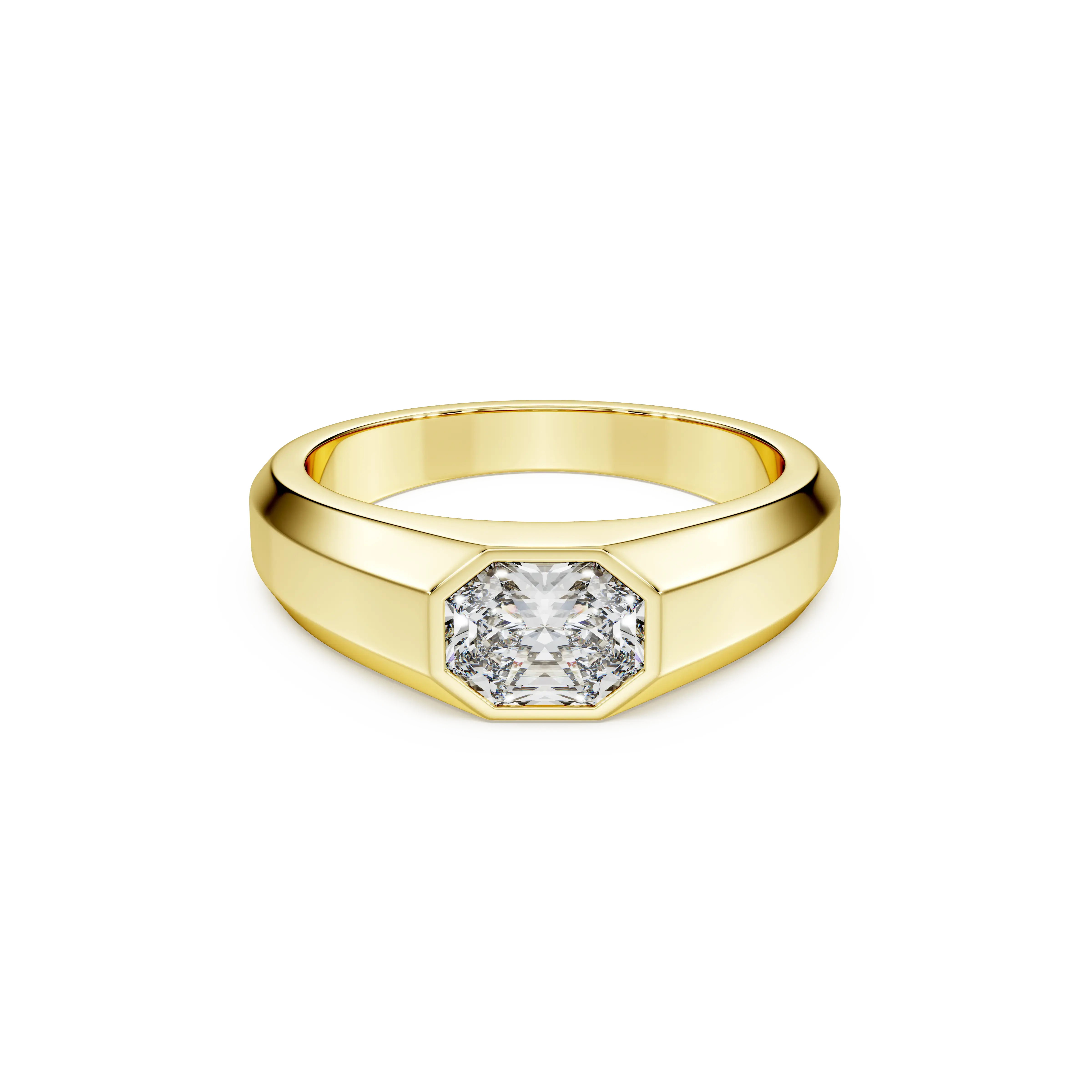 Eternity band ring Lab-grown diamonds 1.0 ct tw/Octagon shape/14K yellow gold
