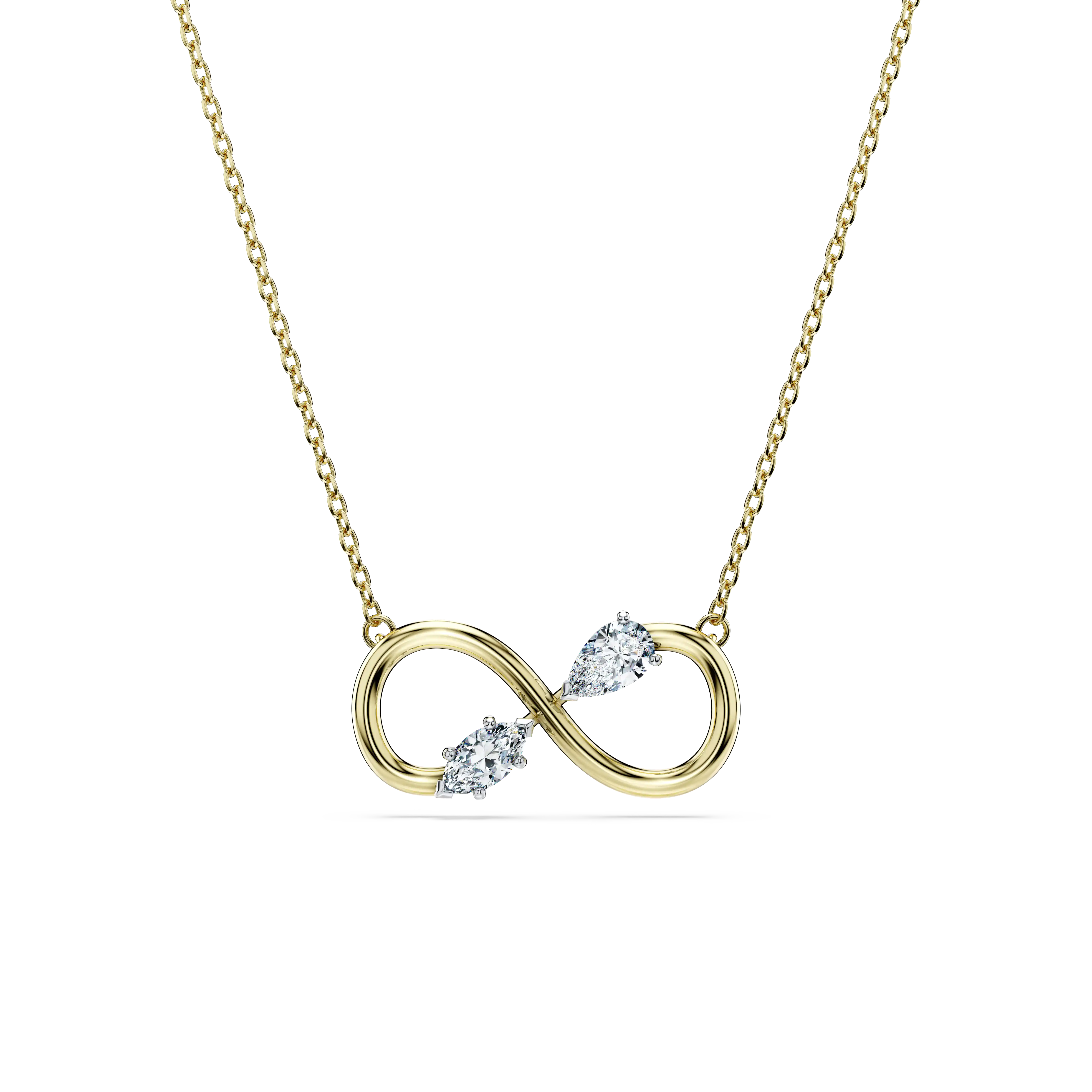 Eternity pendant Lab-grown diamonds 0.35 ct tw/Mixed shapes/14K yellow gold