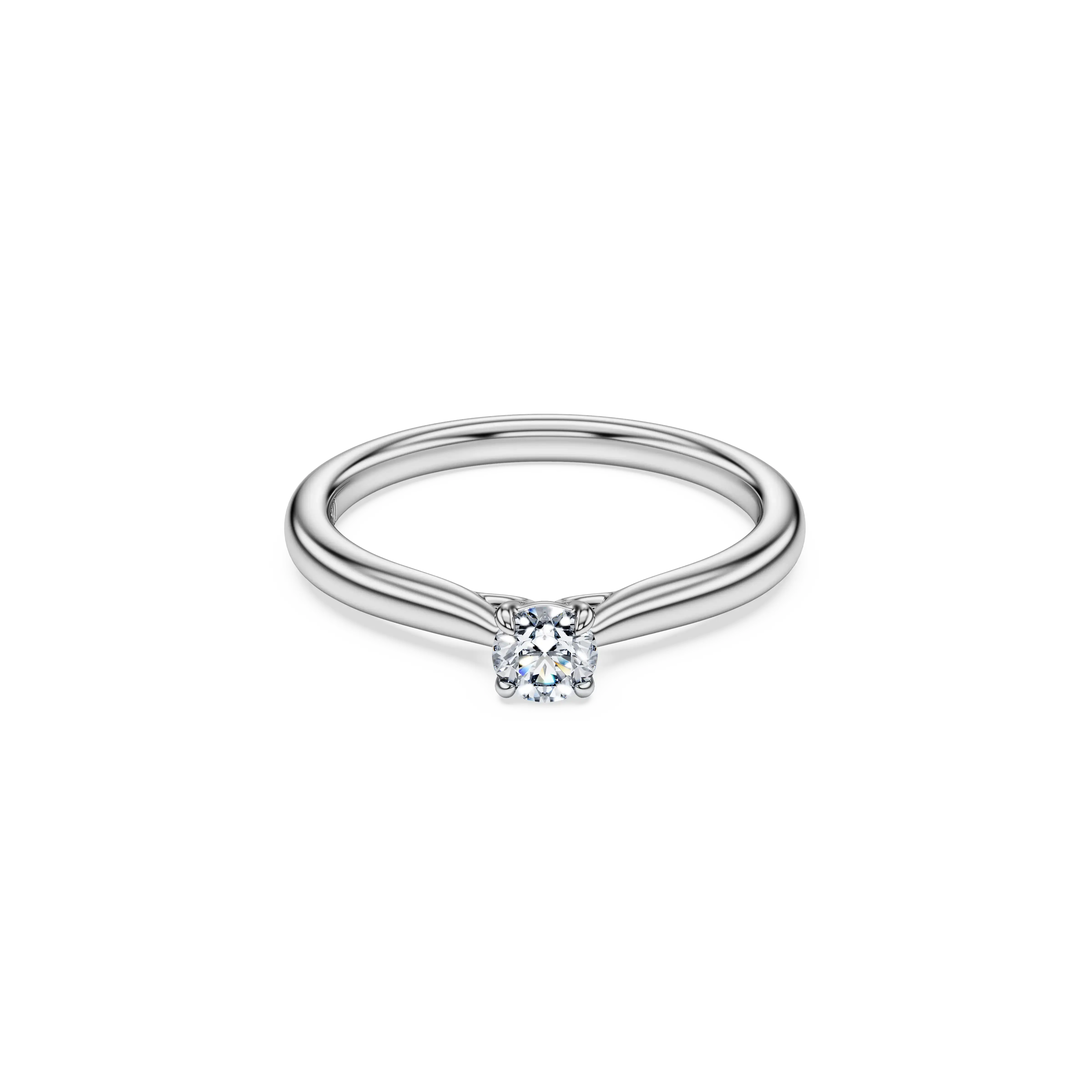 Eternity solitaire ring Lab-grown diamonds 0.25 ct tw/Round shape/Sterling silver