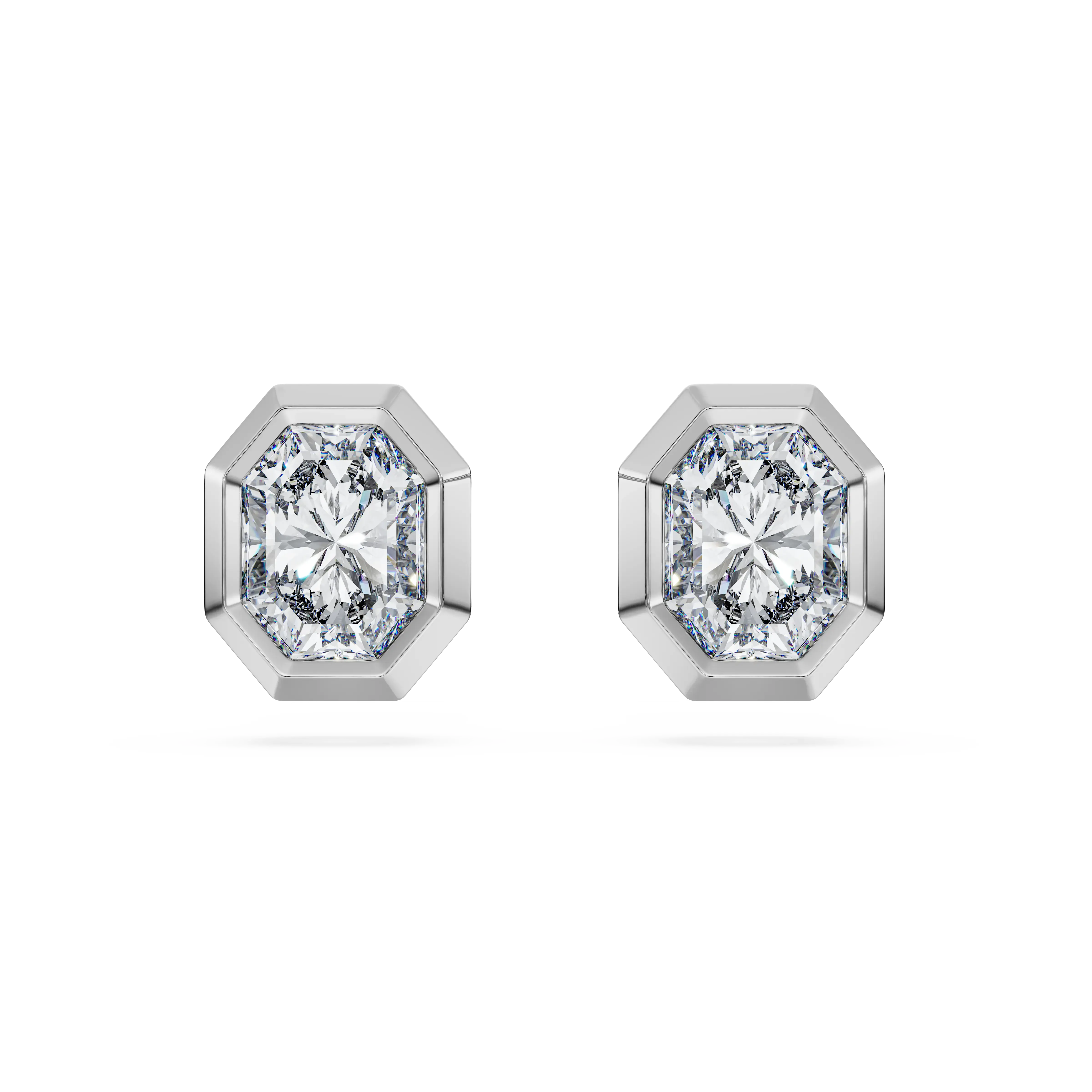 Eternity stud earrings Lab-grown diamonds 1.0 ct tw/Octagon shape/14K white gold