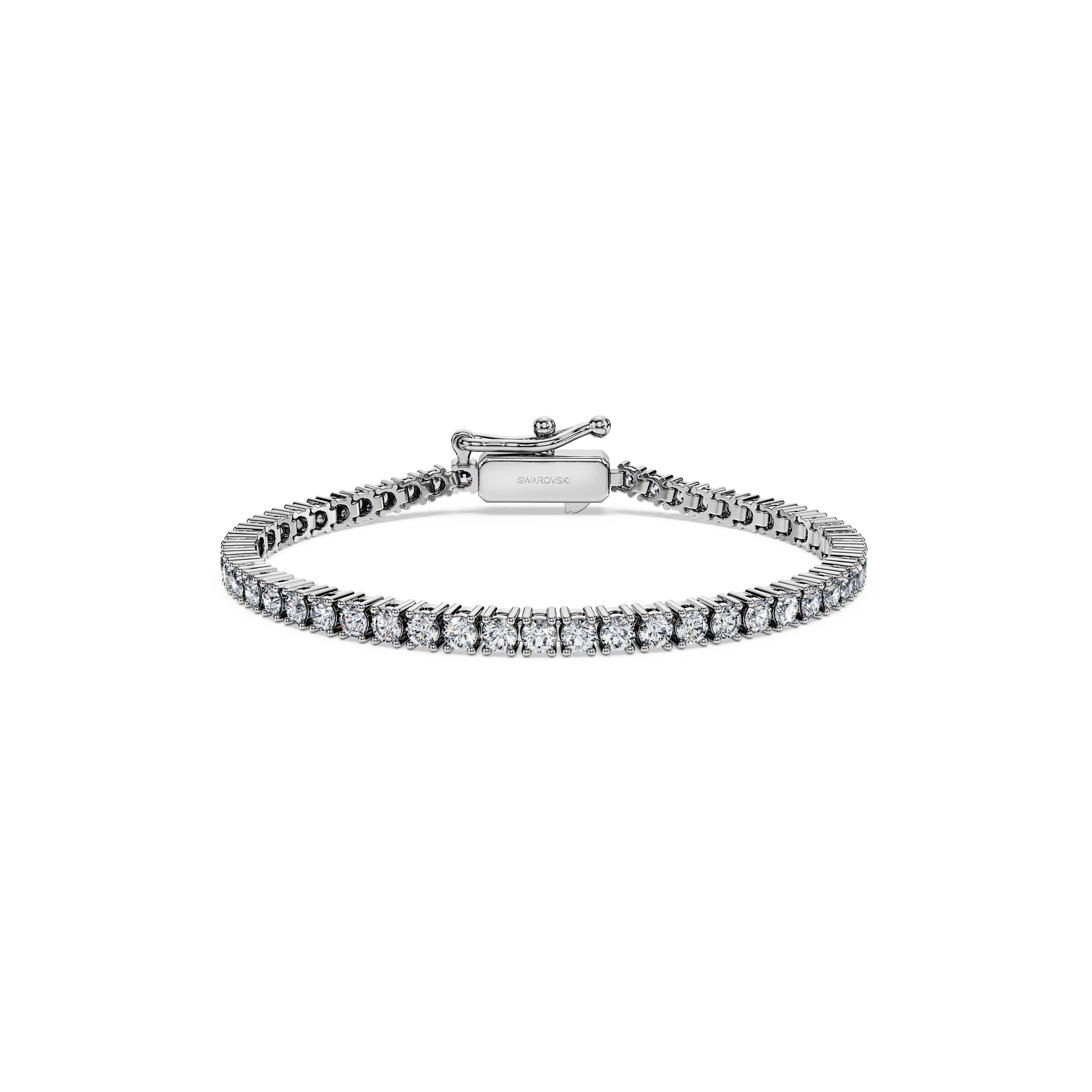Eternity Tennis bracelet Lab-grown diamonds 3 ct tw/Round shape/14K white gold