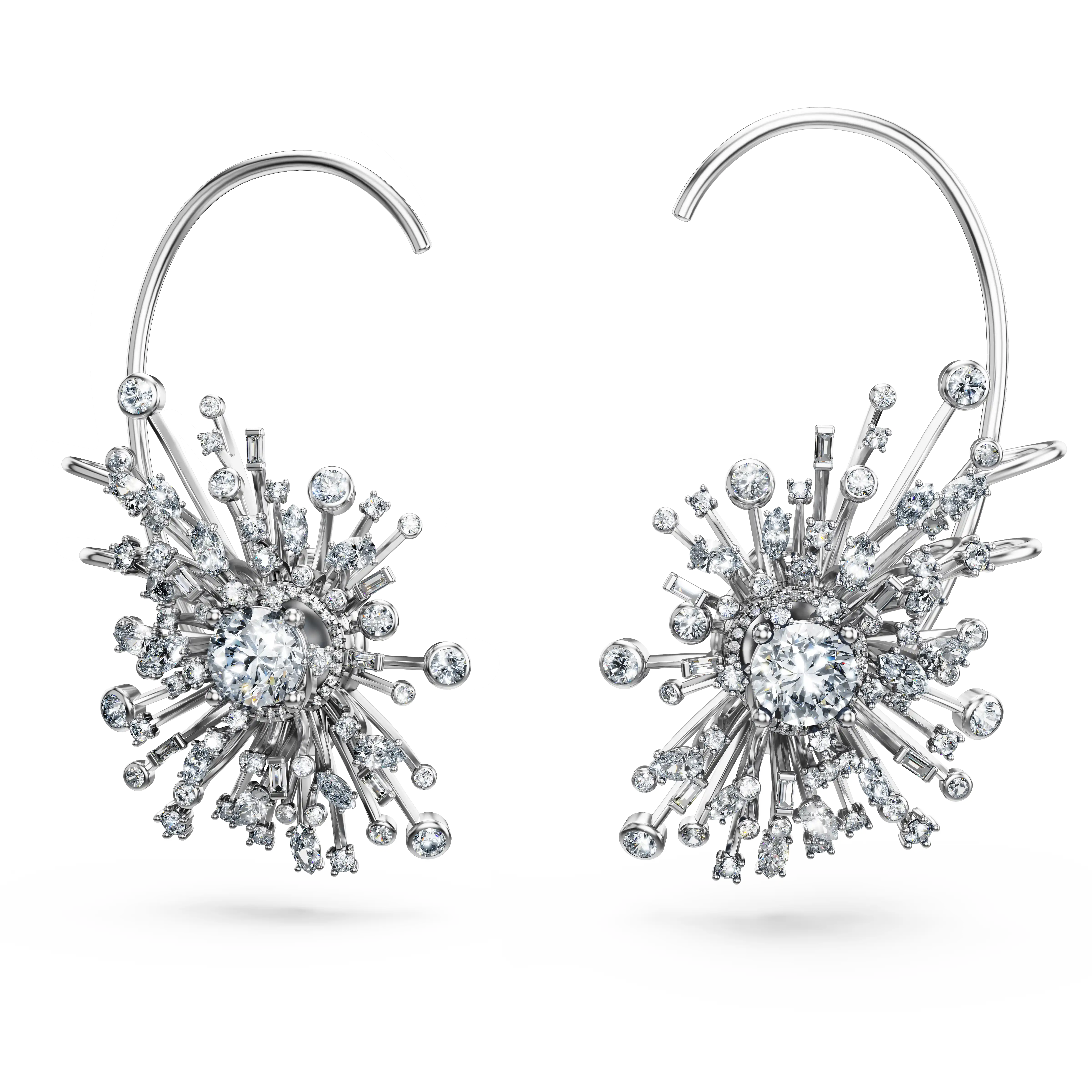 Galaxy earrings Lab-grown diamonds 14.67 ct tw/Mixed shapes/18K white gold
