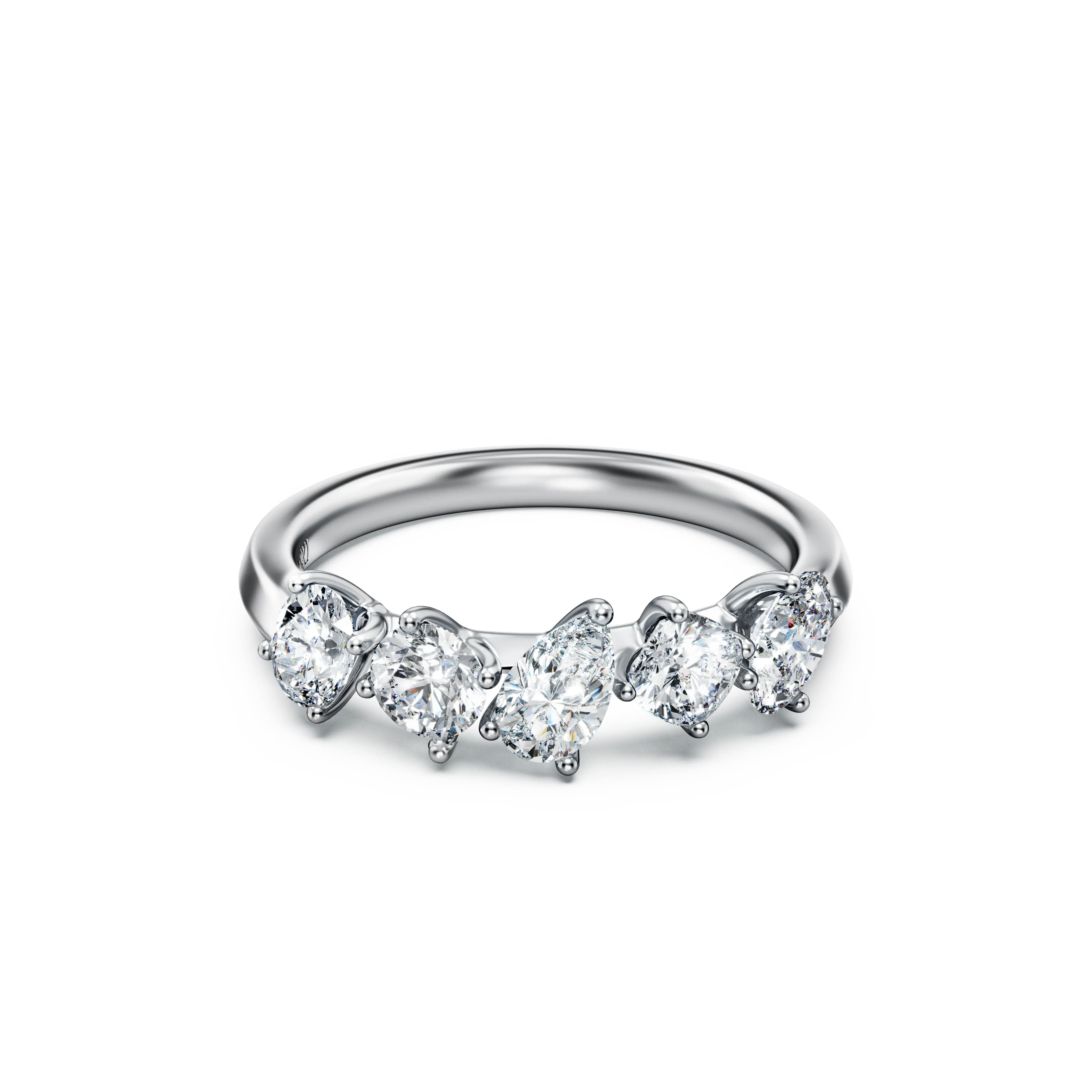 Galaxy ring Lab-grown diamonds 1 ct tw/Mixed shapes/14K white gold