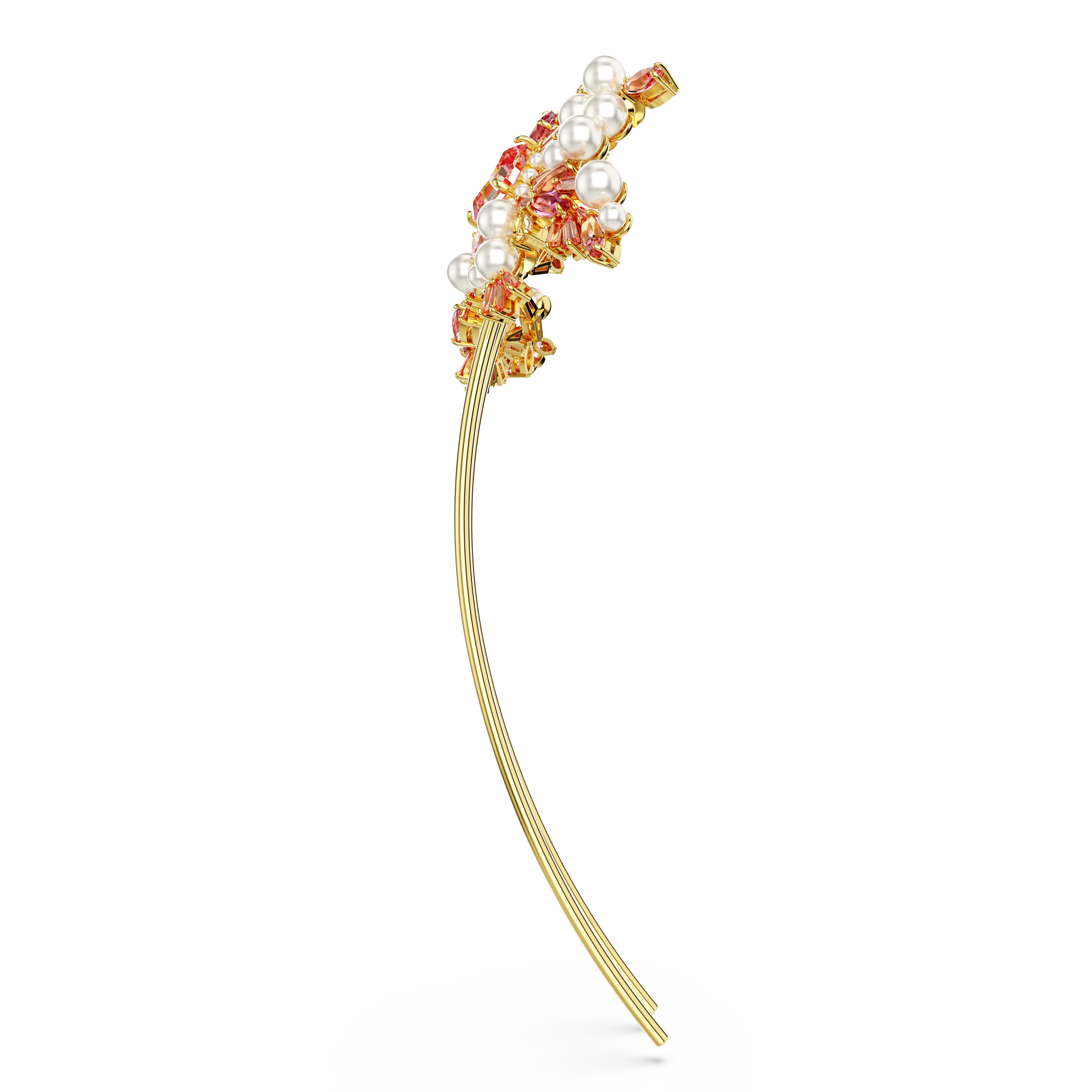 gema-hair-clip-crystal-pearl-mixed-cuts-flower-pink-gold-tone-plated-swarovski-5689051-3.webp