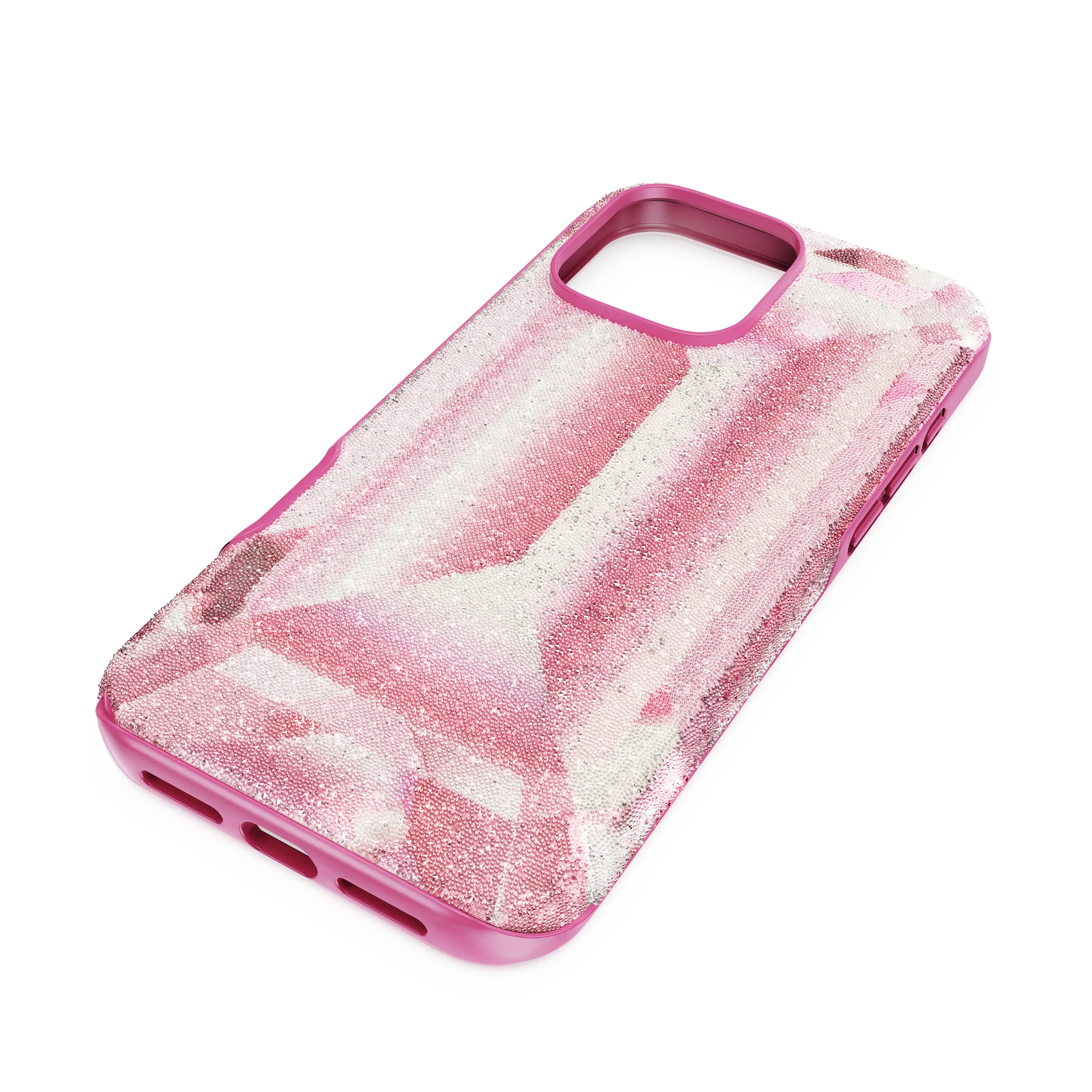 High smartphone case Crystal print motif/iPhone® 16 Pro Max/Pink