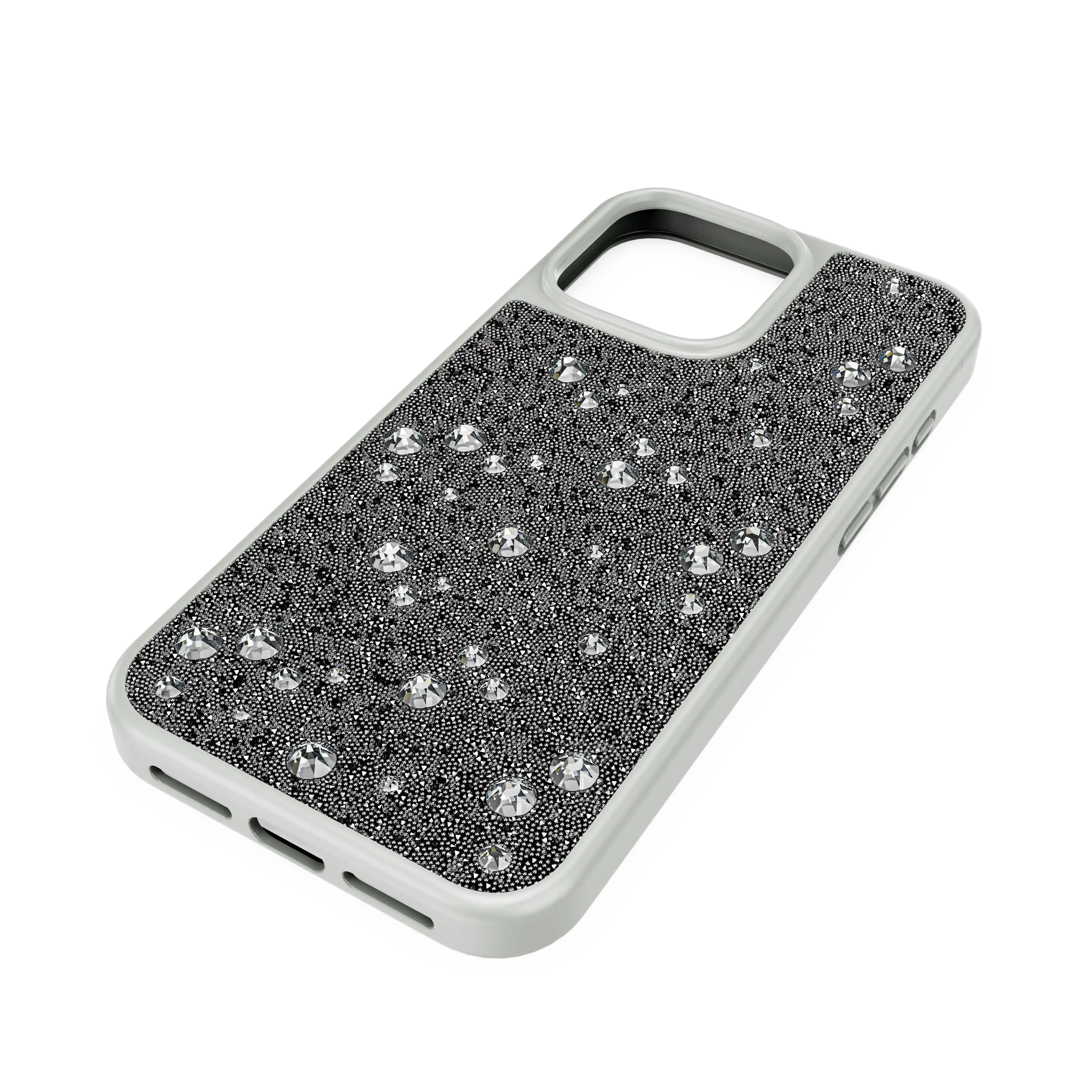 High smartphone case Scattered design/iPhone® 16 Pro Max/Silver tone