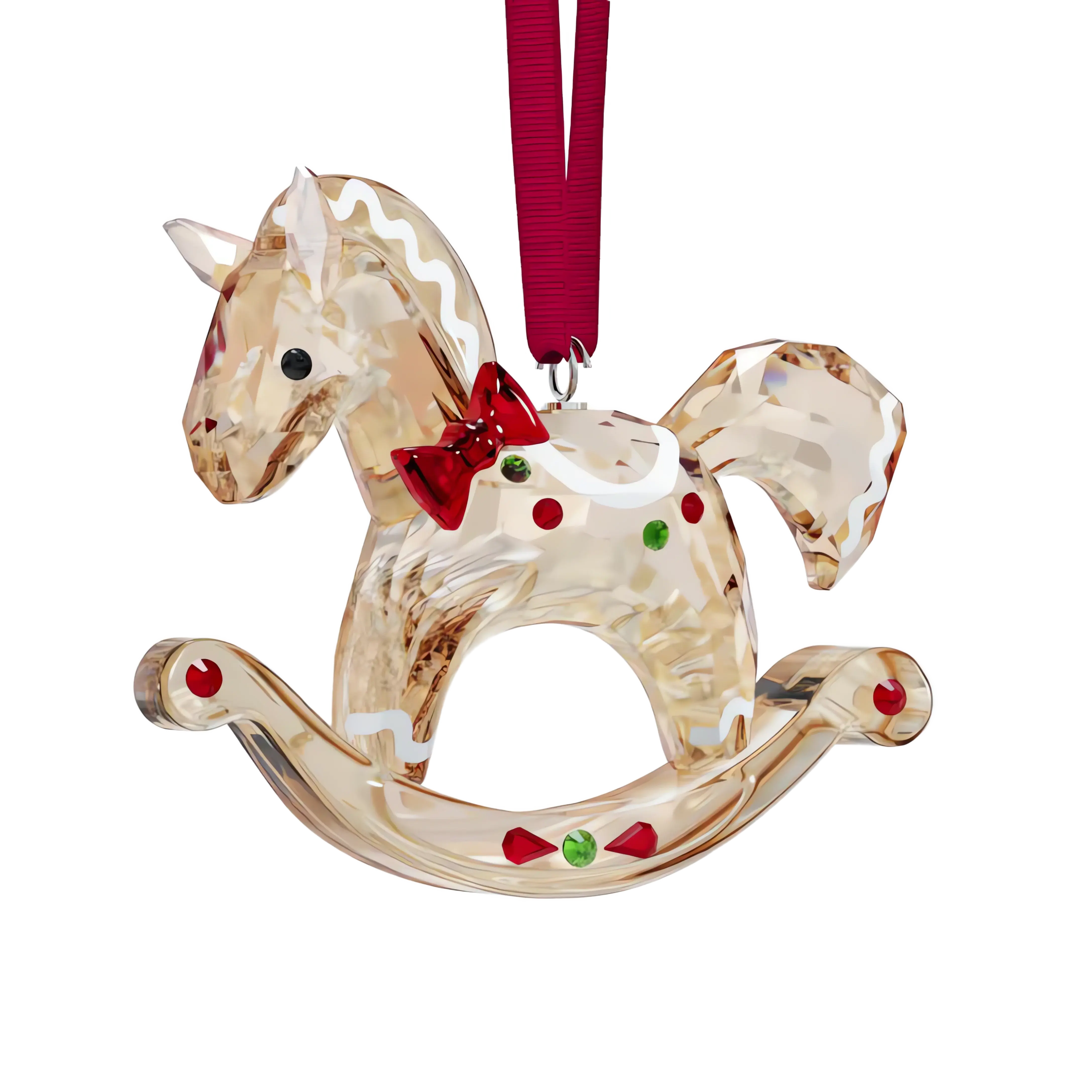 Holiday Cheers Gingerbread Rocking Horse Ornament