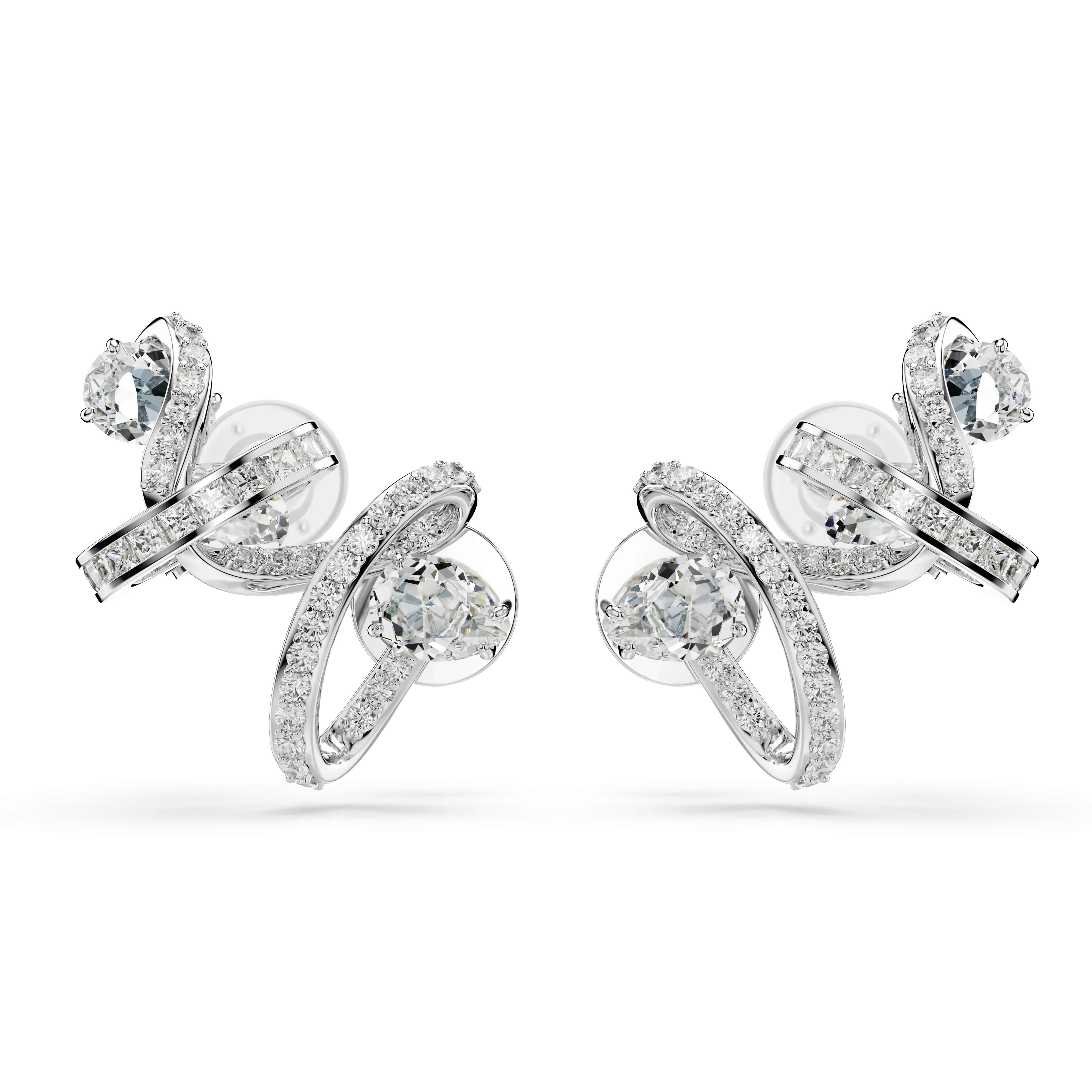 hyperbola-ear-cuff-mixed-cuts-white-rhodium-plated-swarovski-5692424-2.webp