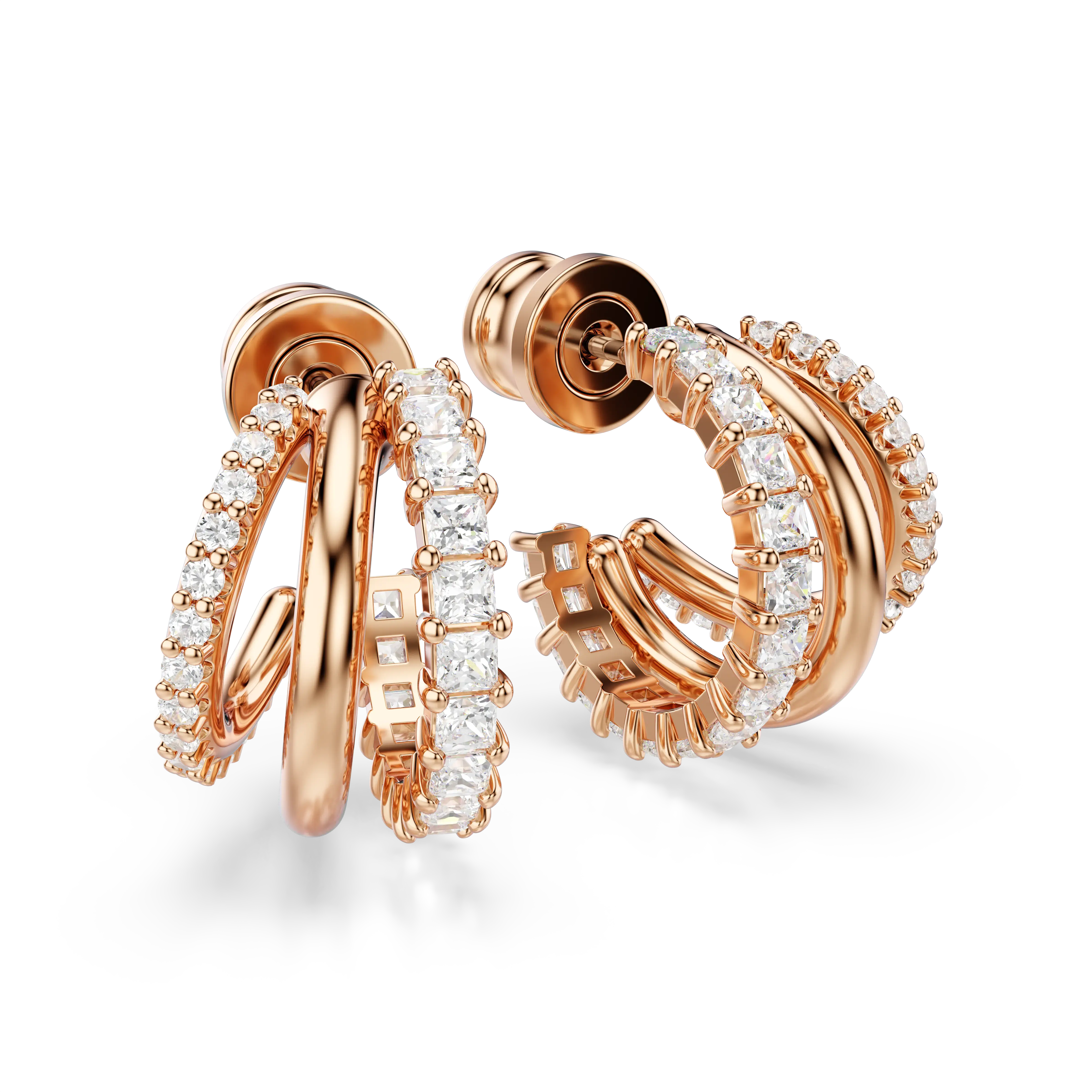 hyperbola-hoop-earrings-mixed-cuts-mini-white-rose-gold-tone-plated-swarovski-5698702-3.webp