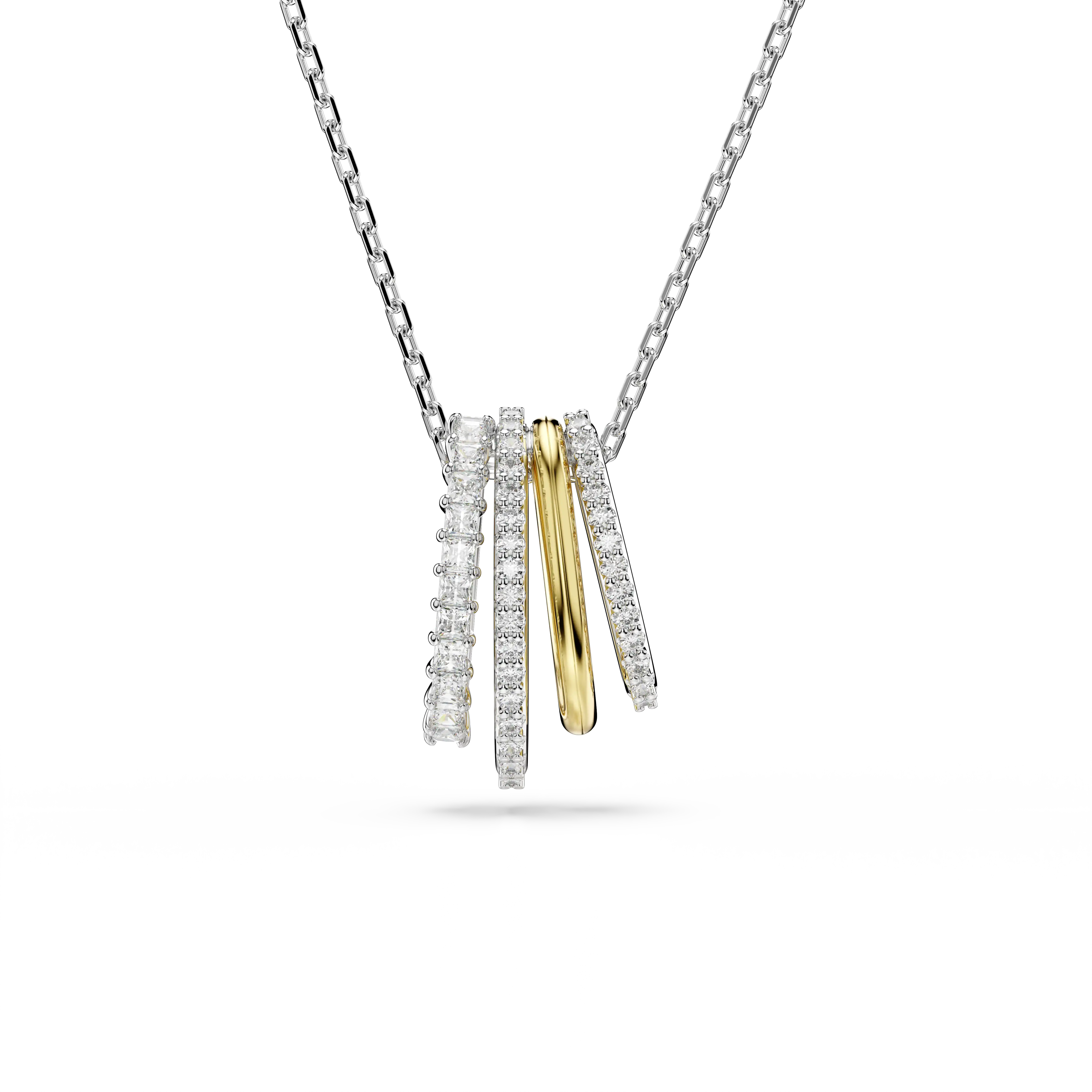 Hyperbola pendant Mixed cuts/White/Mixed metal finish