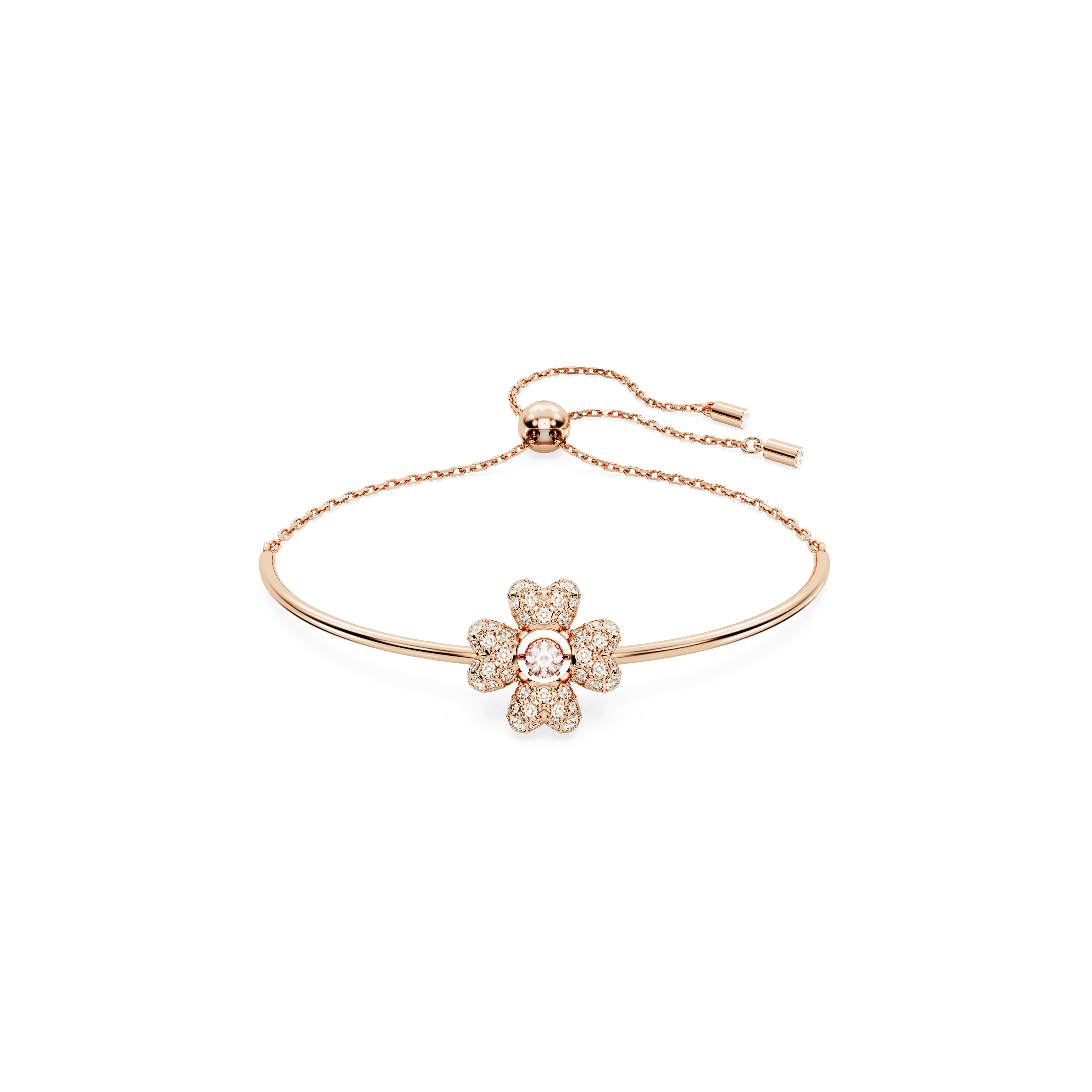 Idyllia bracelet Clover/White/Rose gold-tone plated