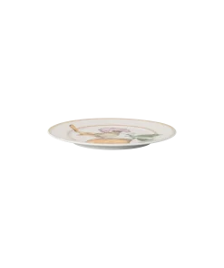 Idyllia bread plate Porcelain/Crystal print motif/Flycatcher/Multicolored