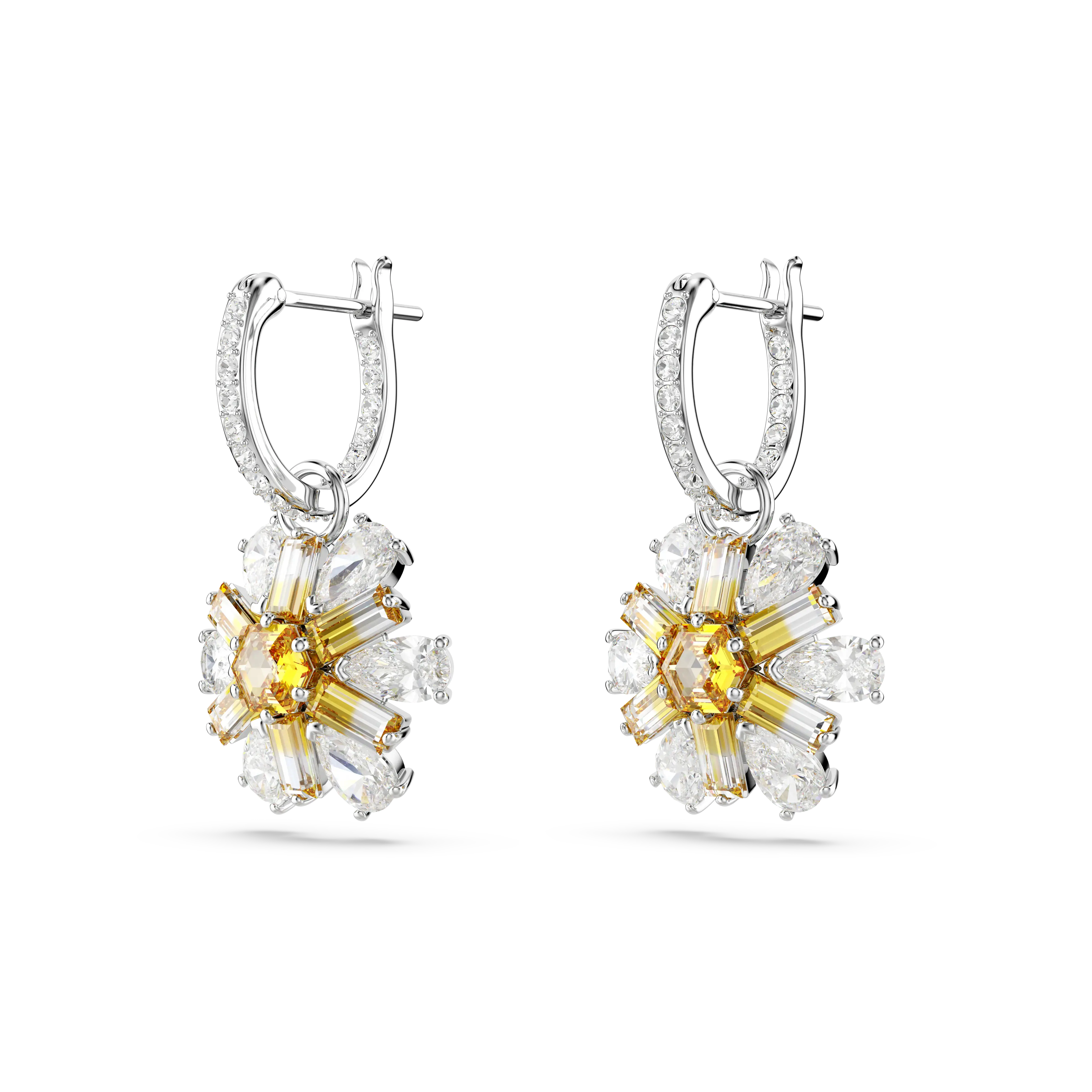 idyllia-drop-earrings-flower-yellow-rhodium-plated-swarovski-5683243-3.webp