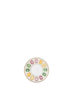 Idyllia espresso cup with saucer Porcelain/Crystal print motif/Citron/Multicolored