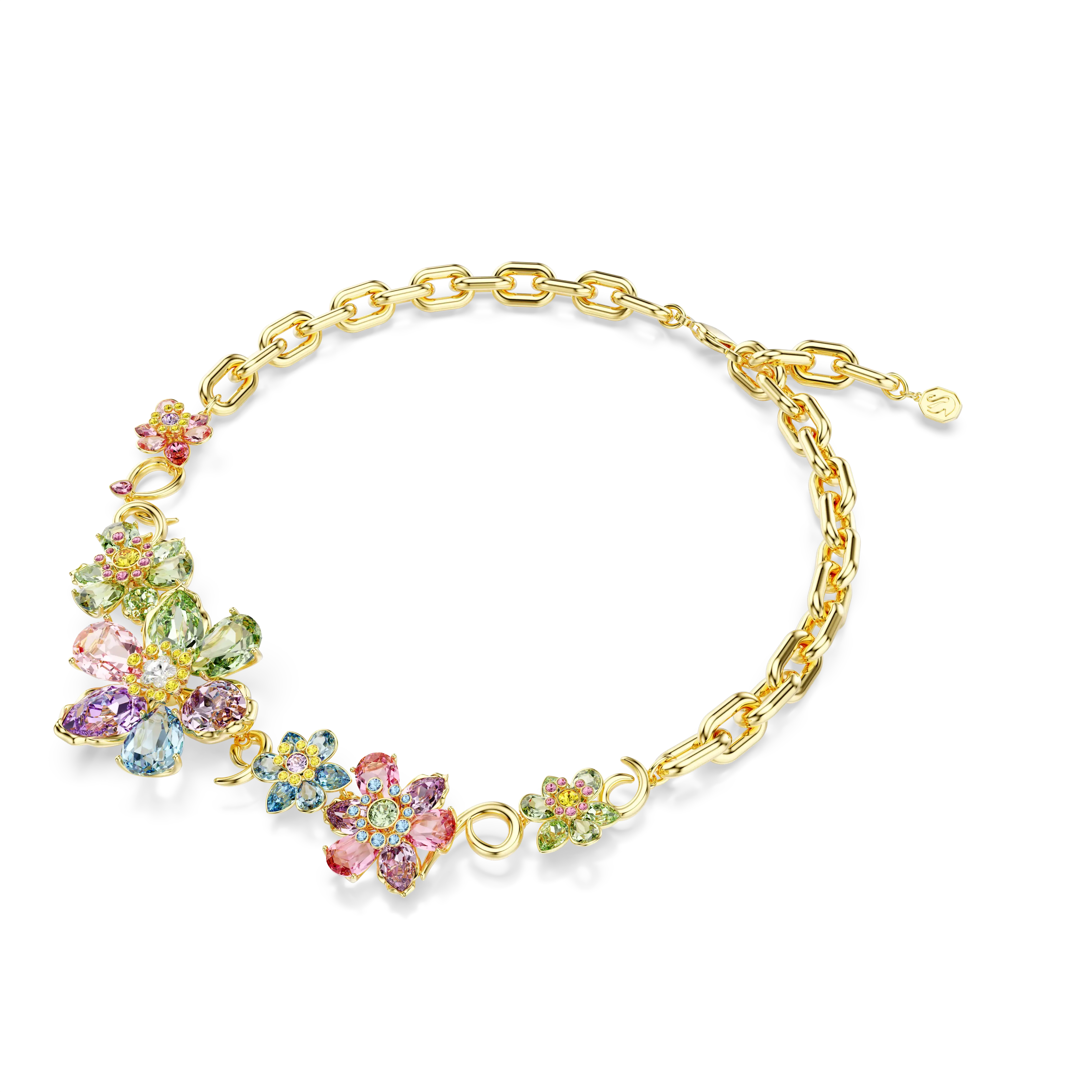 idyllia-necklace-mixed-cuts-flower-multicolored-gold-tone-plated-swarovski-5709030-2.webp
