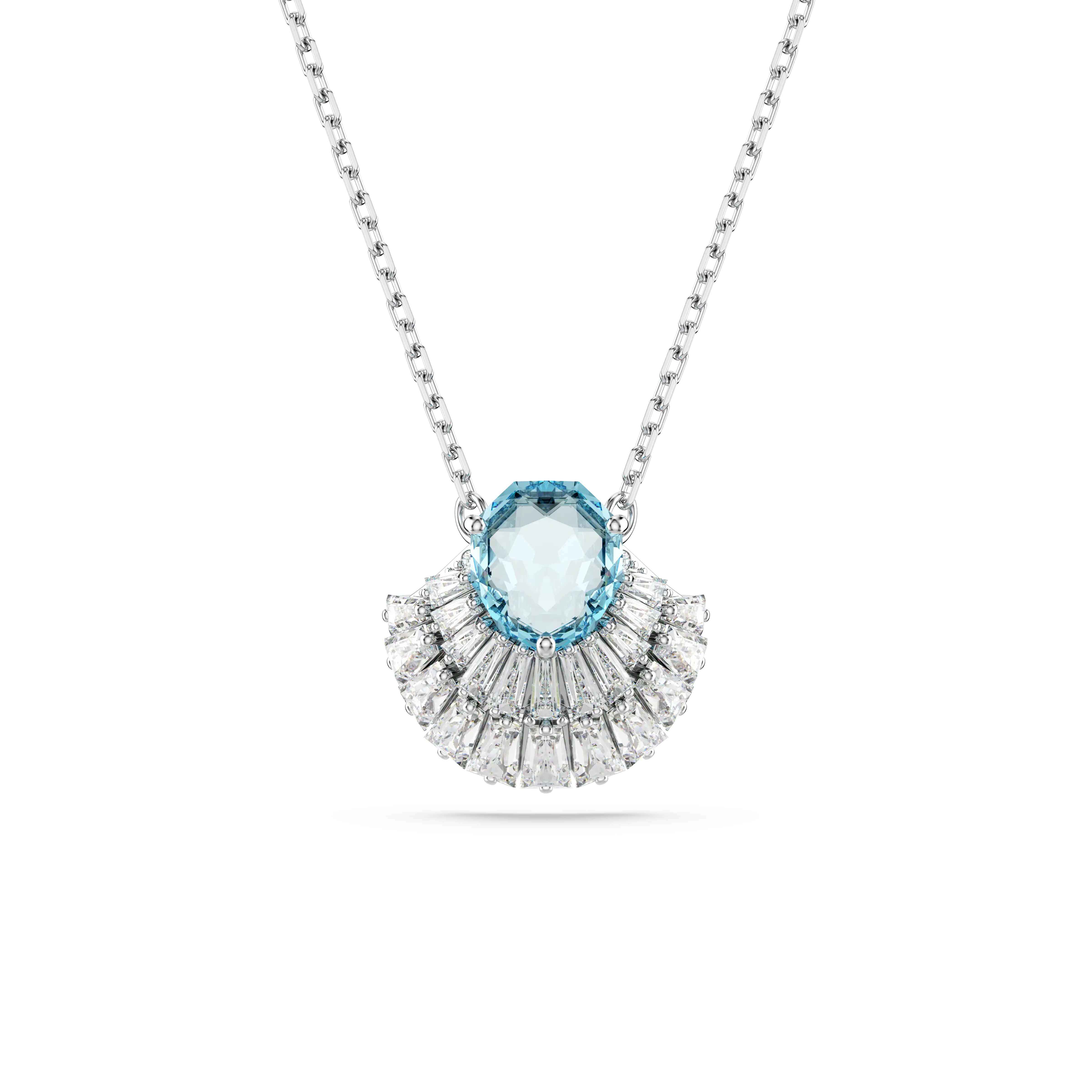 Idyllia pendant Shell/Blue/Rhodium plated