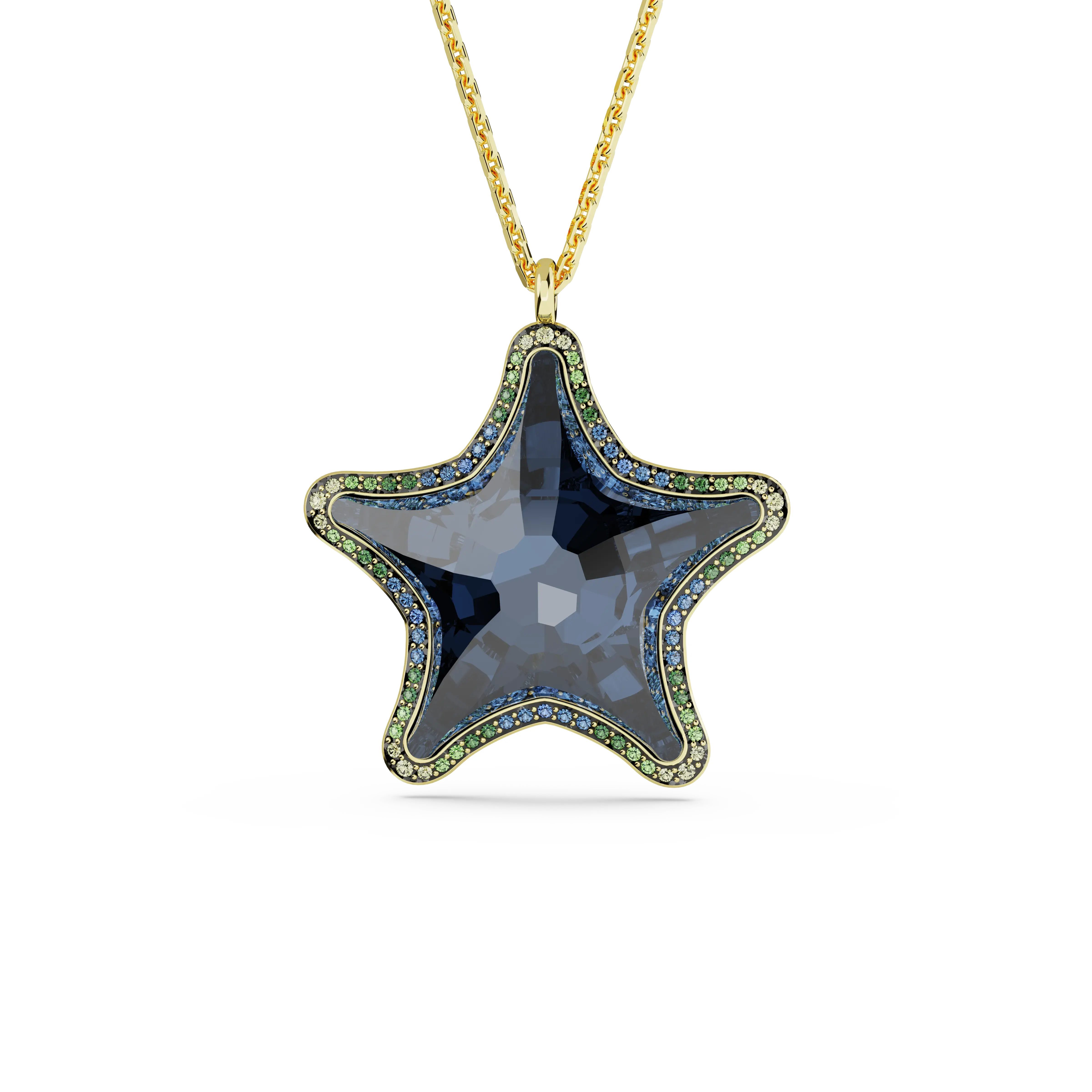Idyllia SCS pendant Starfish/Blue/Gold-tone plated