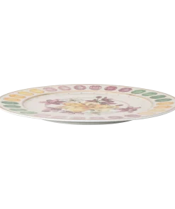 Idyllia service plate Porcelain/Crystal print motif/Bouquet/Multicolored
