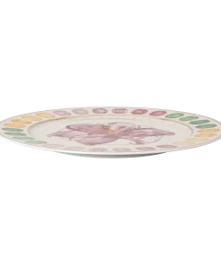 Idyllia service plate Porcelain/Crystal print motif/Lily/Multicolored